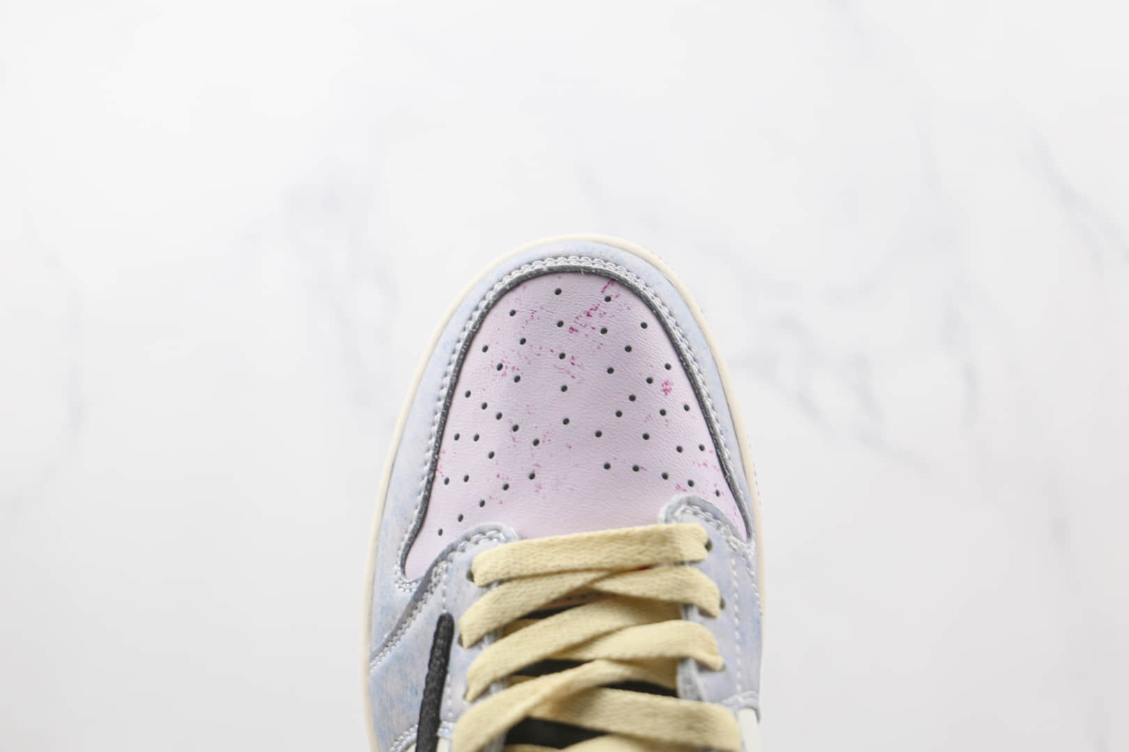 耐克Nike Air Jordan 1 Low OG SP White Red Fog Blue x Travis Scott联名款纯原版本低帮倒勾AJ1白红雾霾蓝板鞋原楦头纸板打造 货号:CM7866-125