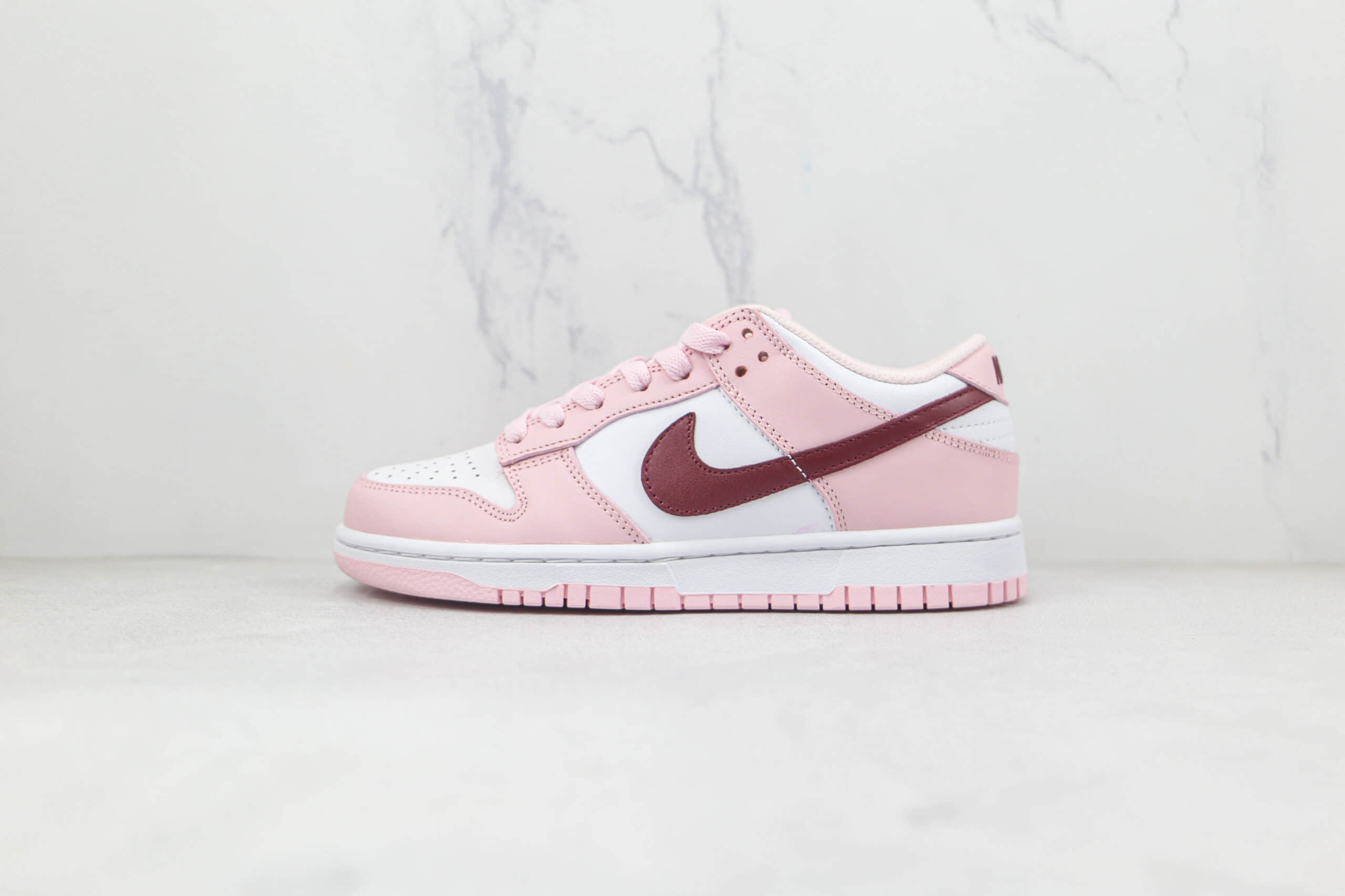 耐克Nike Wmne SB Dunk Low GSWhite Pink Red纯原版本低帮SB DUNK情人节樱花粉白红色板鞋原盒原标 (ID:80736) - 图片1