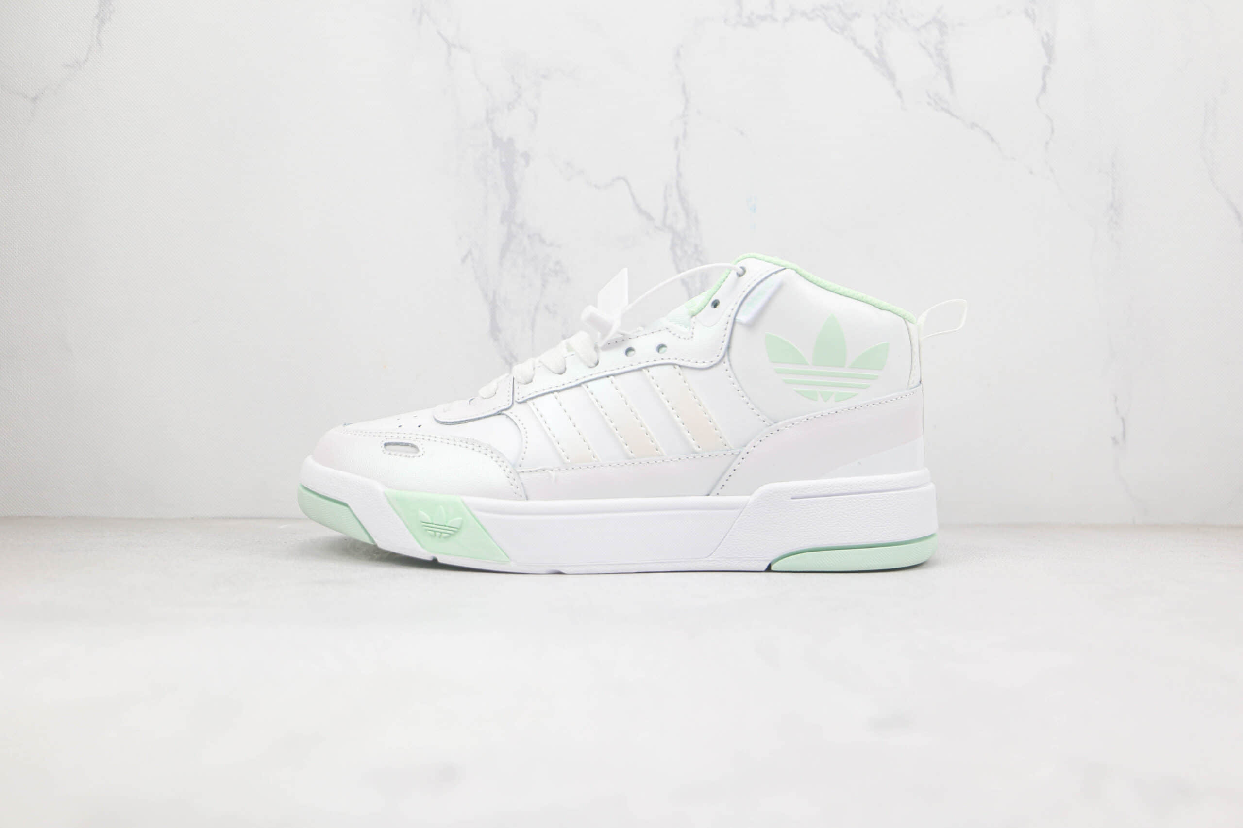 阿迪达斯Adidas Originals Post UP纯原版本中帮白薄荷复古篮球鞋原楦头纸板打造 (ID:80776) - 图片1