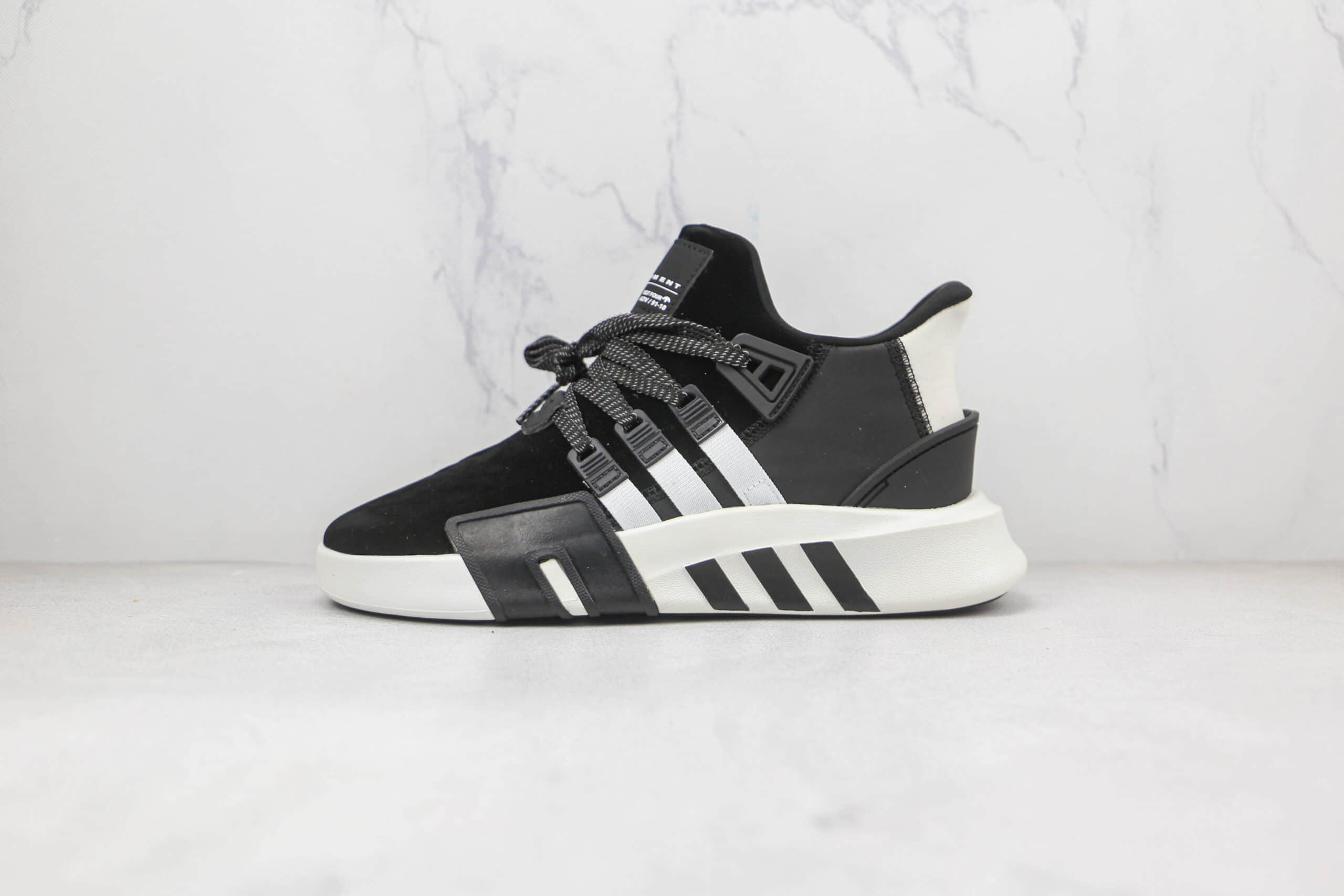 阿迪达斯Adidas EQT BASK ADV纯原版本黑色麂皮EQT三叶草支撑者系列复古慢跑鞋原盒原标 (ID:80802) - 图片1