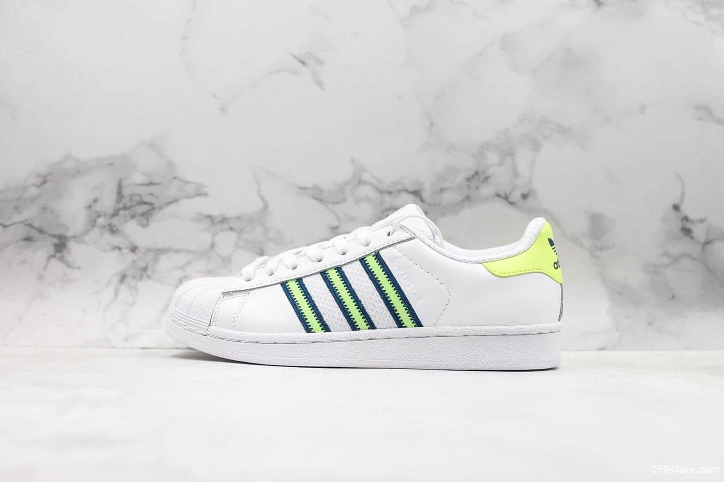 阿迪达斯Adidas Superstar W公司级三叶草夜光三杆贝壳头透气休闲板鞋 (ID:8106) - 图片1