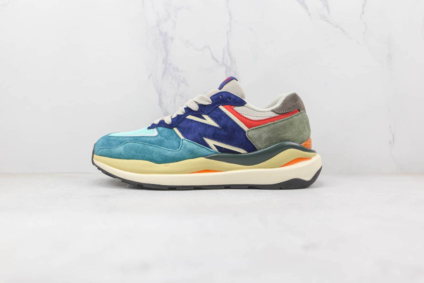 新百伦New Balance 5740纯原版本蓝色彩虹彩色拼接复古NB5740慢跑鞋原楦头纸板打造 (ID:81090) - 图片1