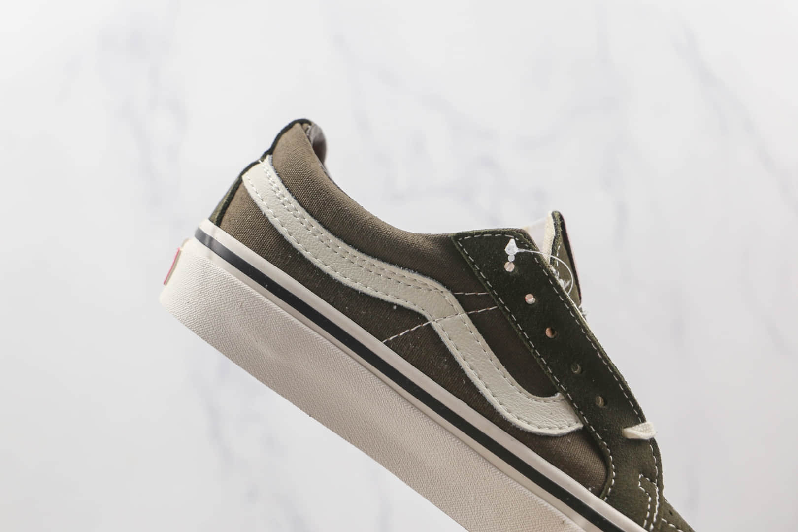 万斯Vans Sk8-Low公司级版本余文乐同款军绿色硫化帆布鞋原楦头纸板打造 货号:VN0A4UWI2V7