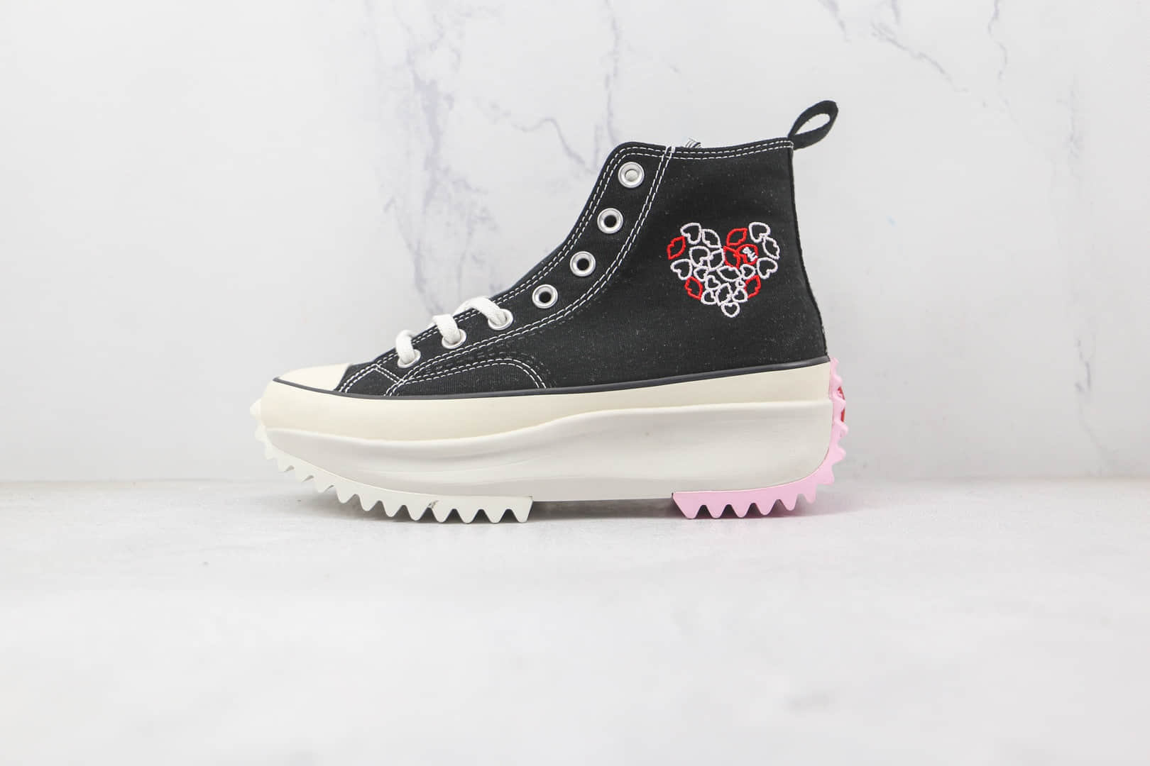 匡威Converse Run Star HIKE公司级版本情人节限定松糕锯齿厚底帆布鞋原盒原标 (ID:81265) - 图片1
