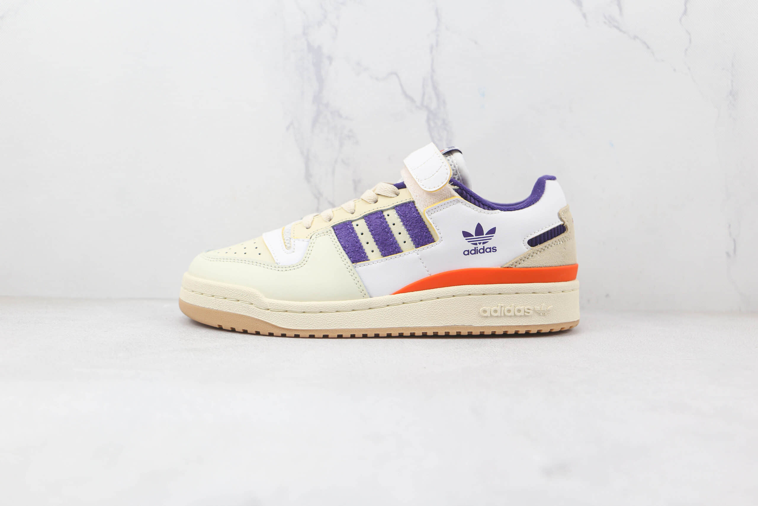 阿迪达斯adidas originals Forum 84 low纯原版本紫橙色Forum84复古板鞋原楦头纸板打造 (ID:81415) - 图片1