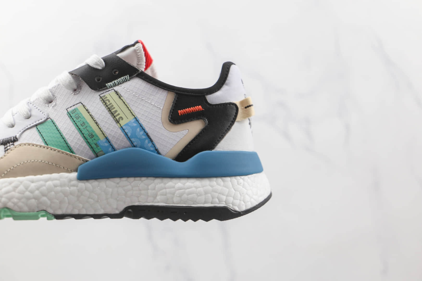阿迪达斯Adidas Nite Jogger 2021 Boost纯原版本夜行者一代白色爆米花跑鞋原楦头纸板打造 货号:GW4229