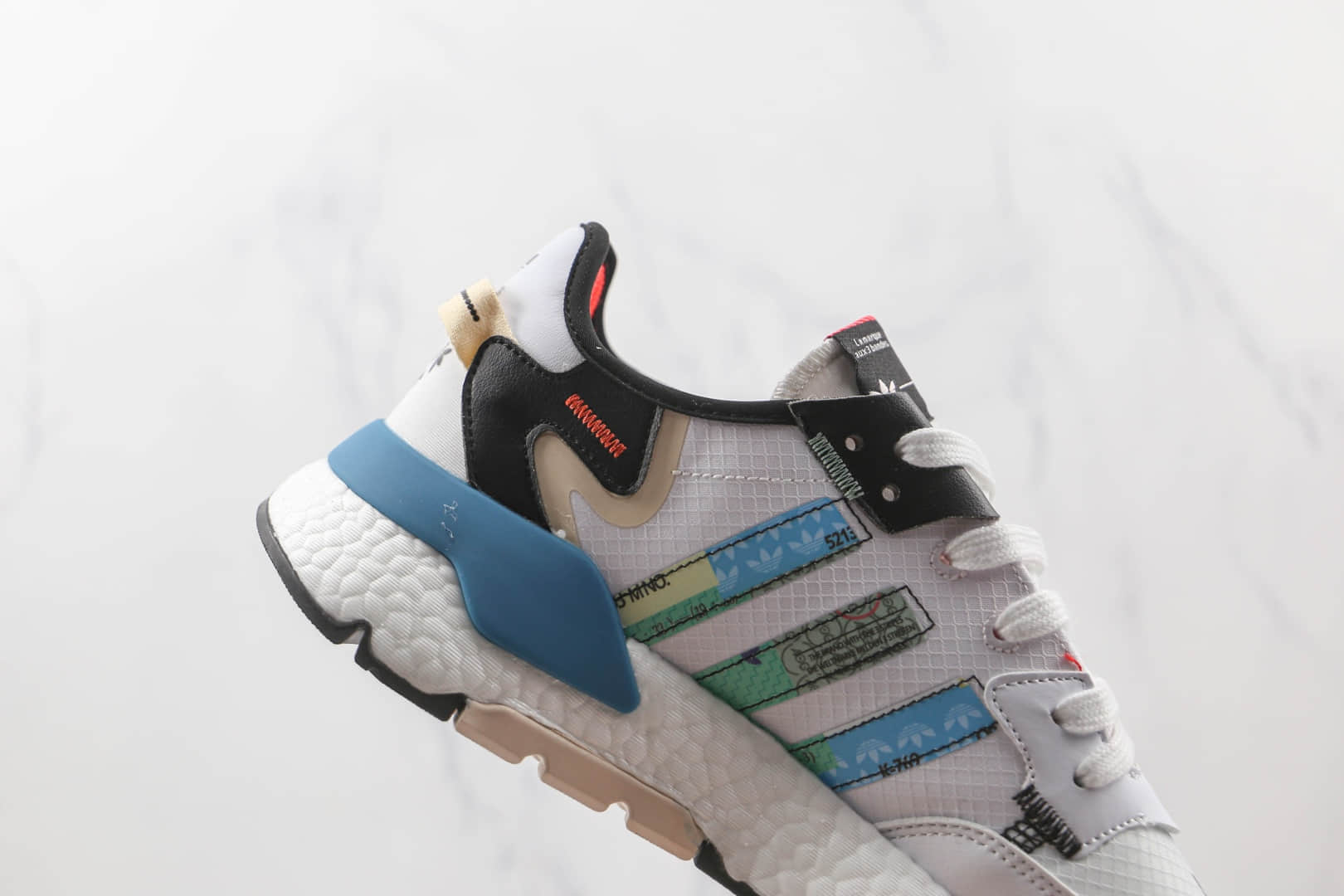 阿迪达斯Adidas Nite Jogger 2021 Boost纯原版本夜行者一代白色爆米花跑鞋原楦头纸板打造 货号:GW4229