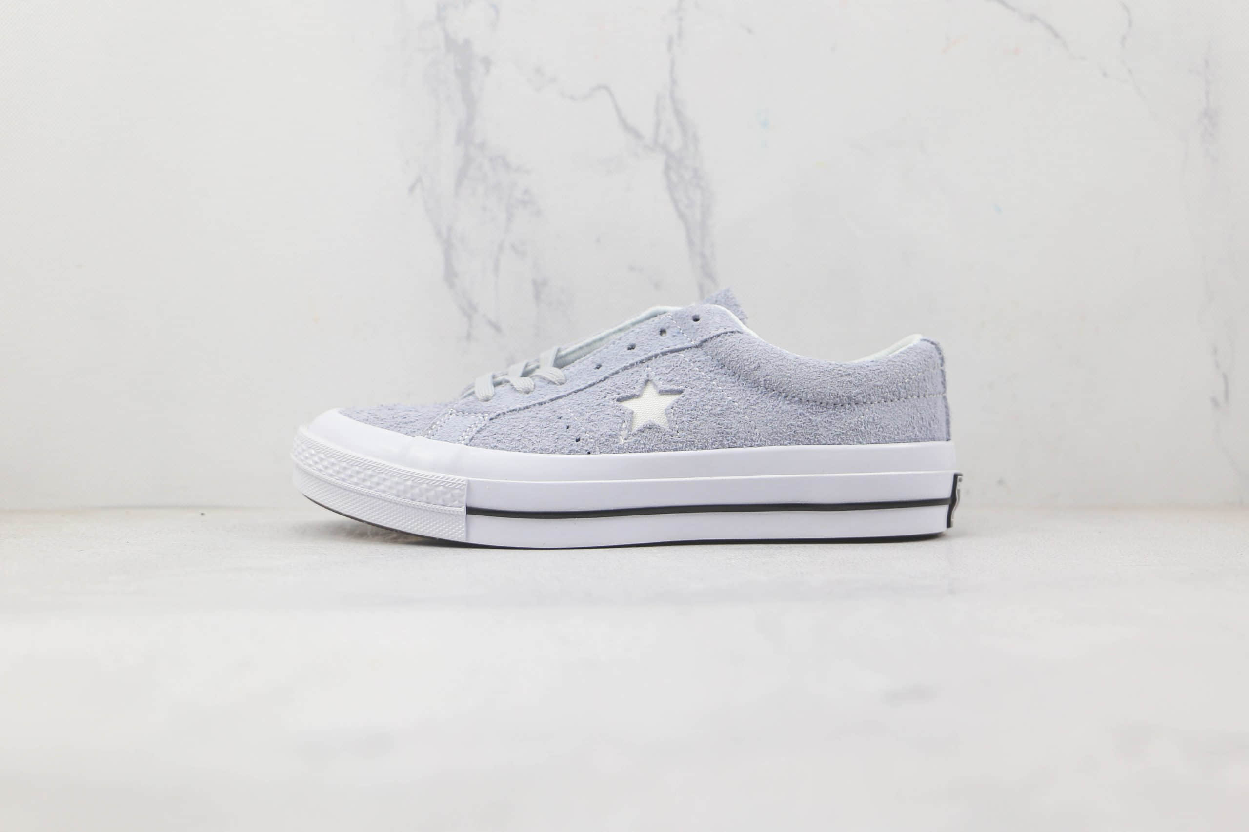 匡威Converse One Star公司级版本一星雾霾紫灰麂皮硫化板鞋原楦头纸板打造原盒原标 (ID:81868) - 图片1
