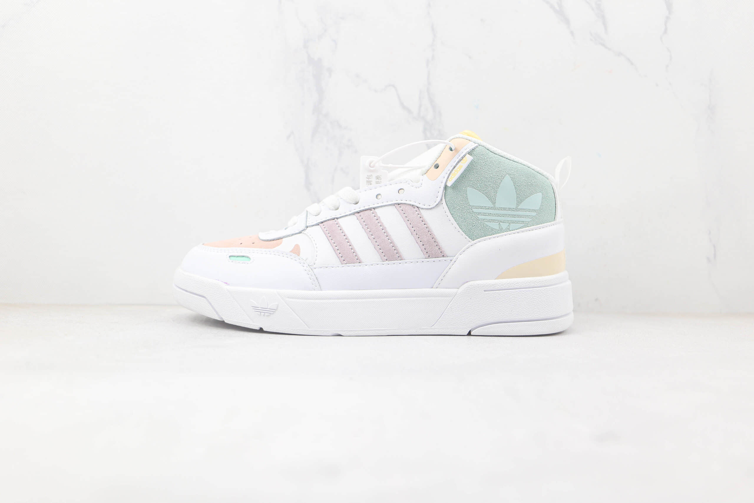 阿迪达斯adidas Originals Post UP纯原版本三叶草高帮白绿紫POST板鞋原楦头纸板打造 (ID:81918) - 图片1