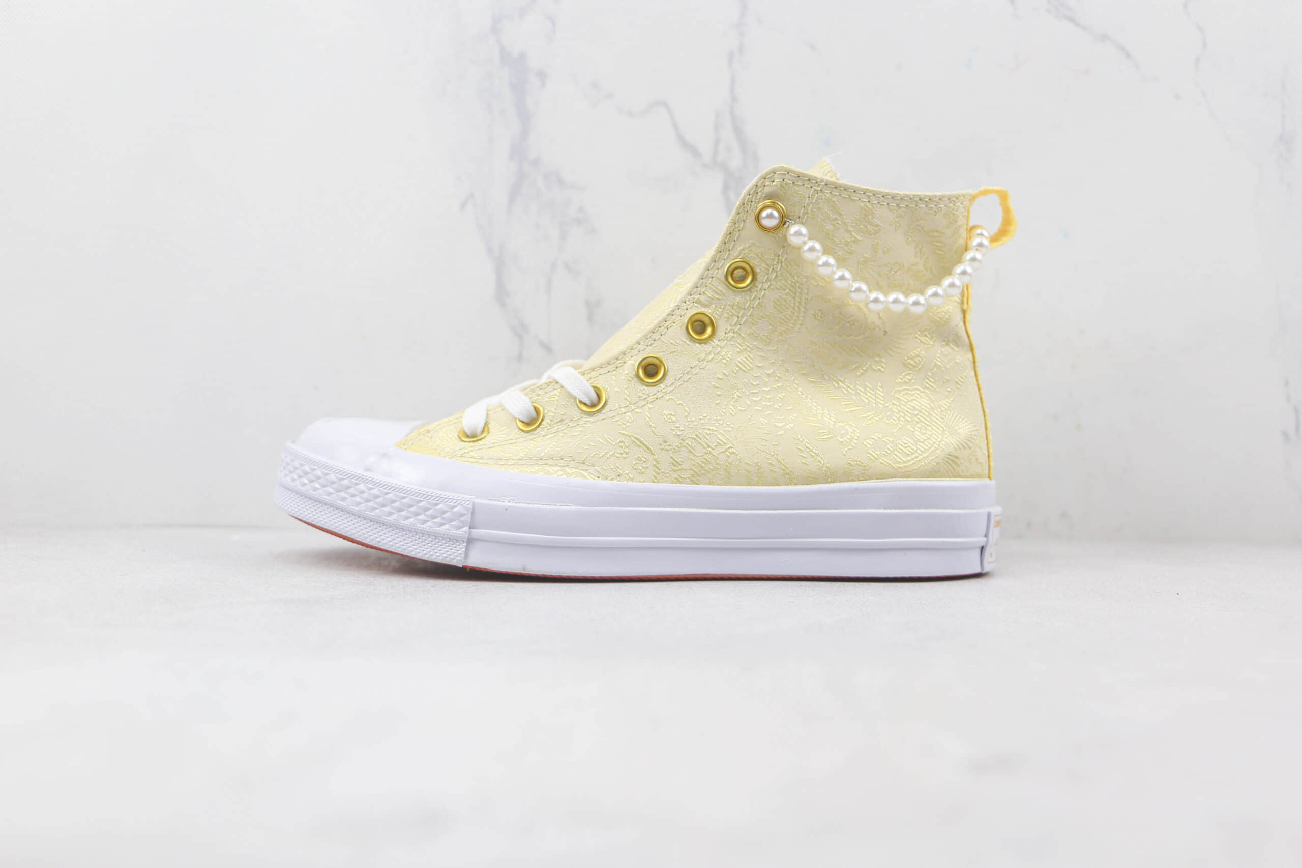 匡威Converse chuck 1970S公司级版本浅金色宫锁珠帘中国风系列硫化帆布鞋原楦头纸板打造 (ID:82641) - 图片1