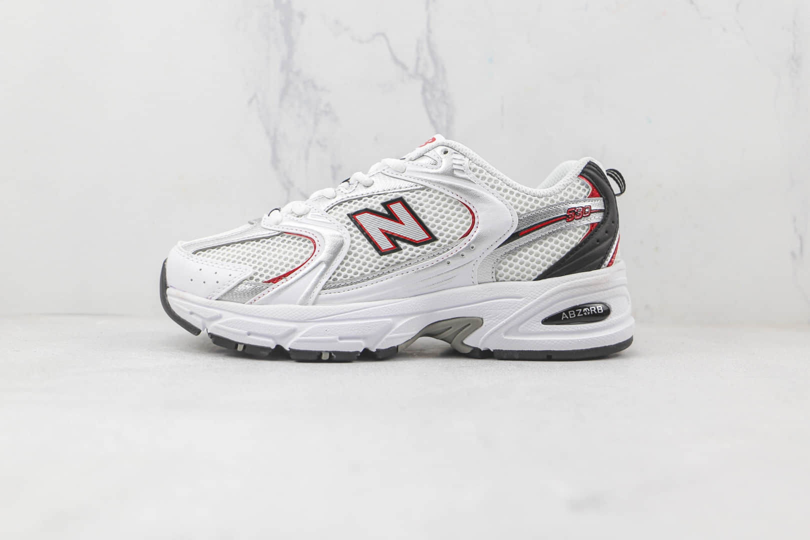 新百伦New Balance 530纯原版本白红色NB530复古慢跑鞋原楦头纸板打造 货号:MR530SA