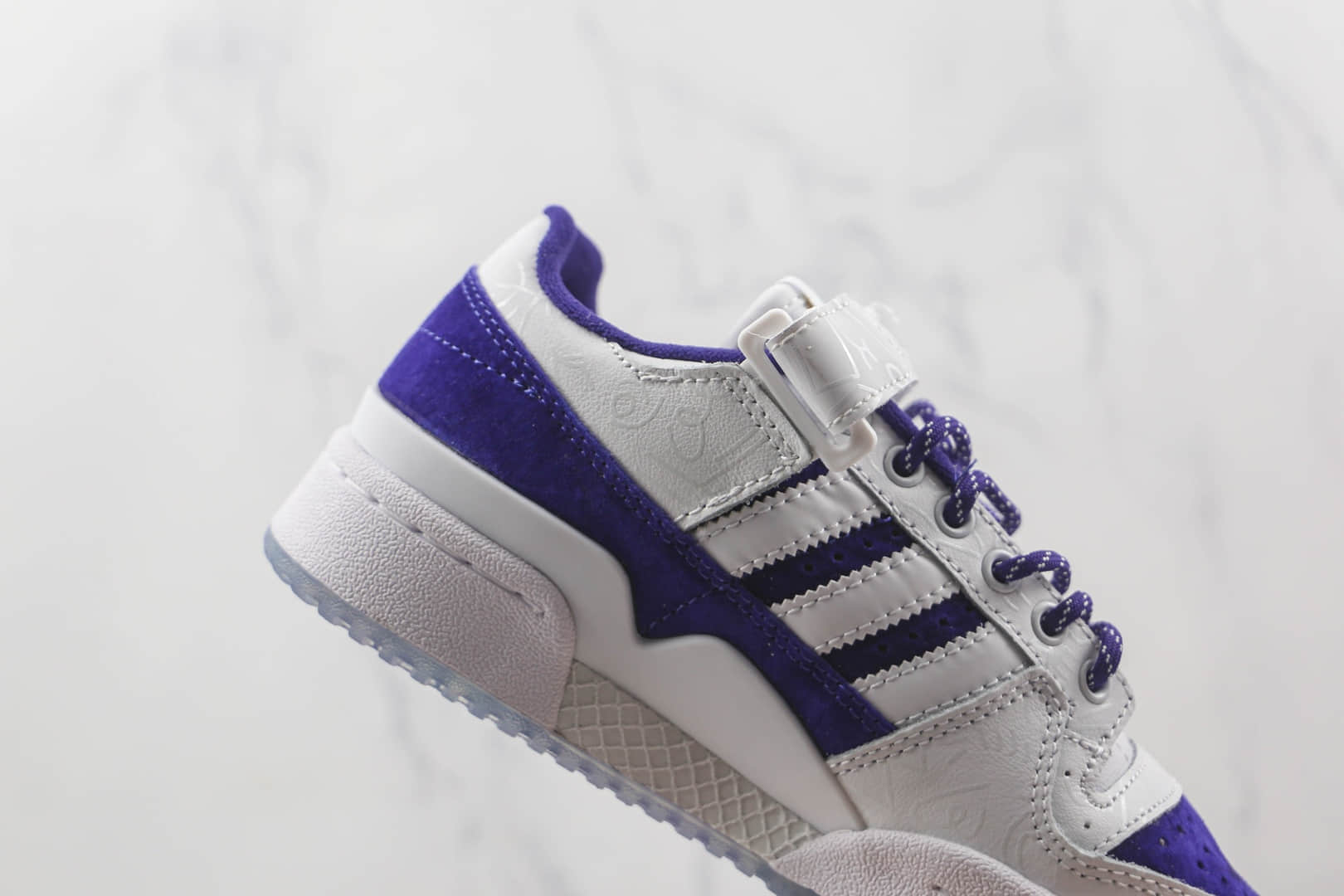 阿迪达斯Adidas originals Forum 84 low纯原版本魔术贴白紫色Forum84板鞋原盒原标 货号:GY8287