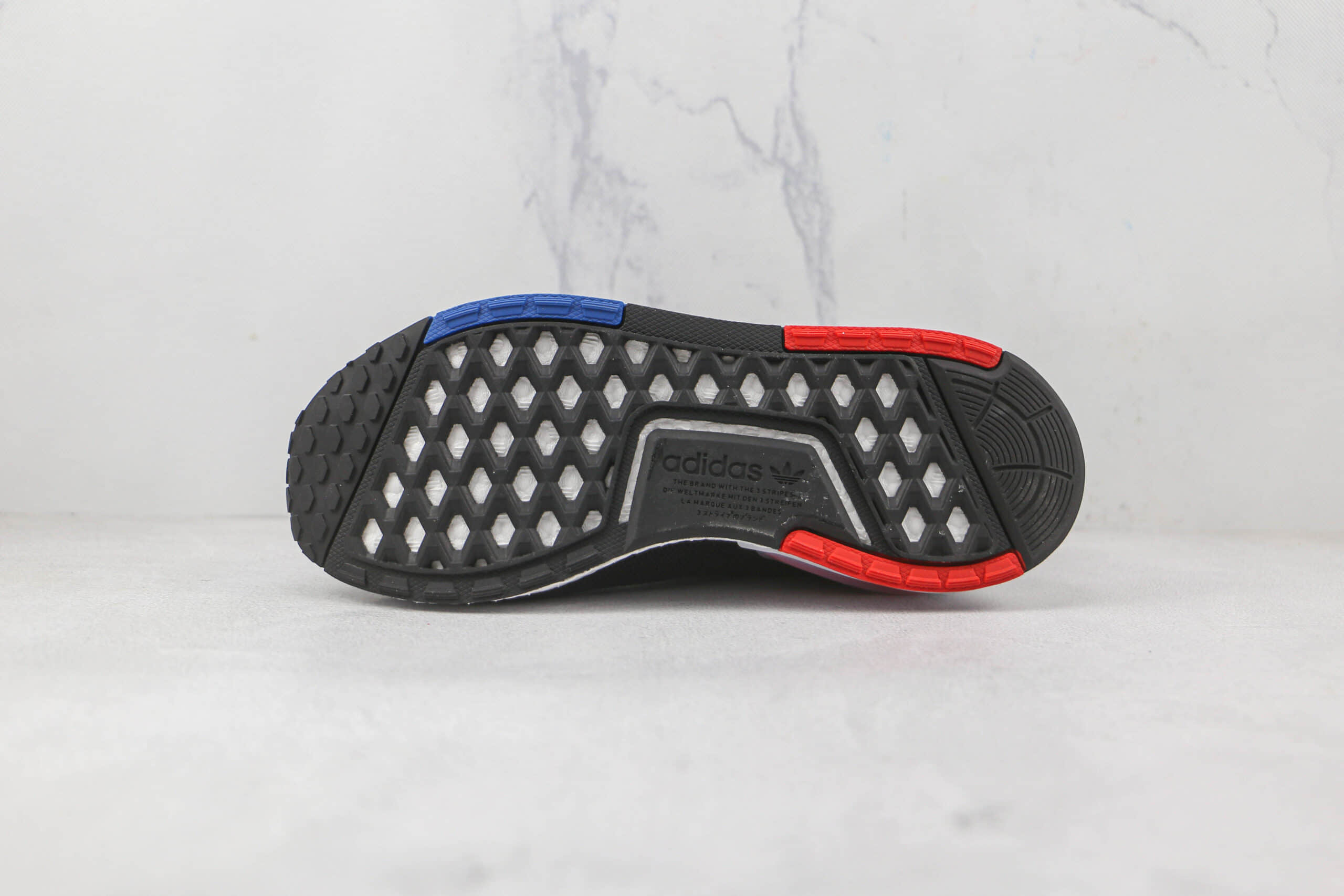 阿迪达斯Adidas Originals NMDV3纯原版本黑蓝红色爆米花跑鞋原楦头纸板打造 货号:GX3378
