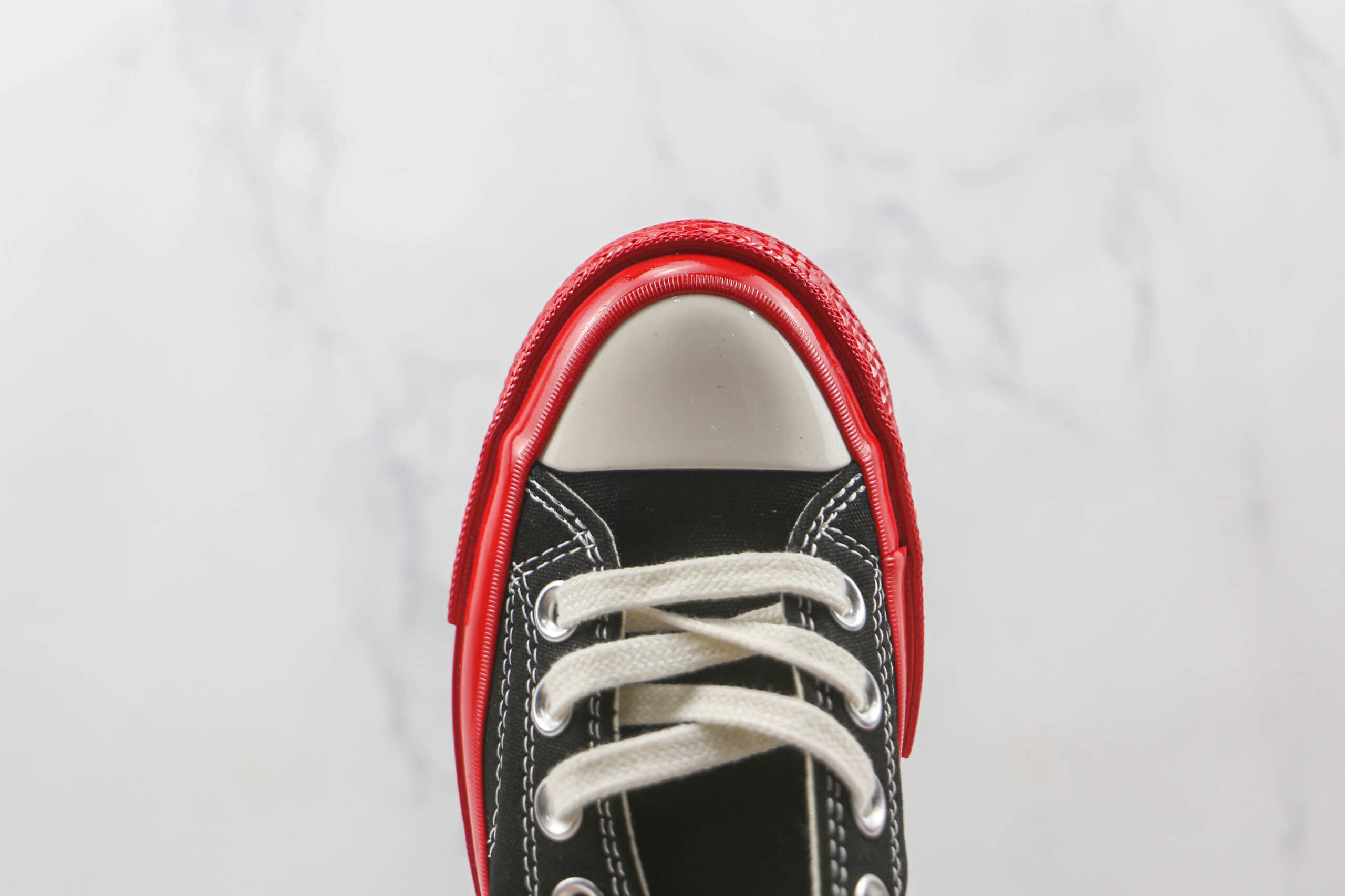 匡威Converse Chuck Taylor 1970s x 敏感内容G联名款公司级版本川久保玲低帮黑红色硫化板鞋原楦头纸板打造