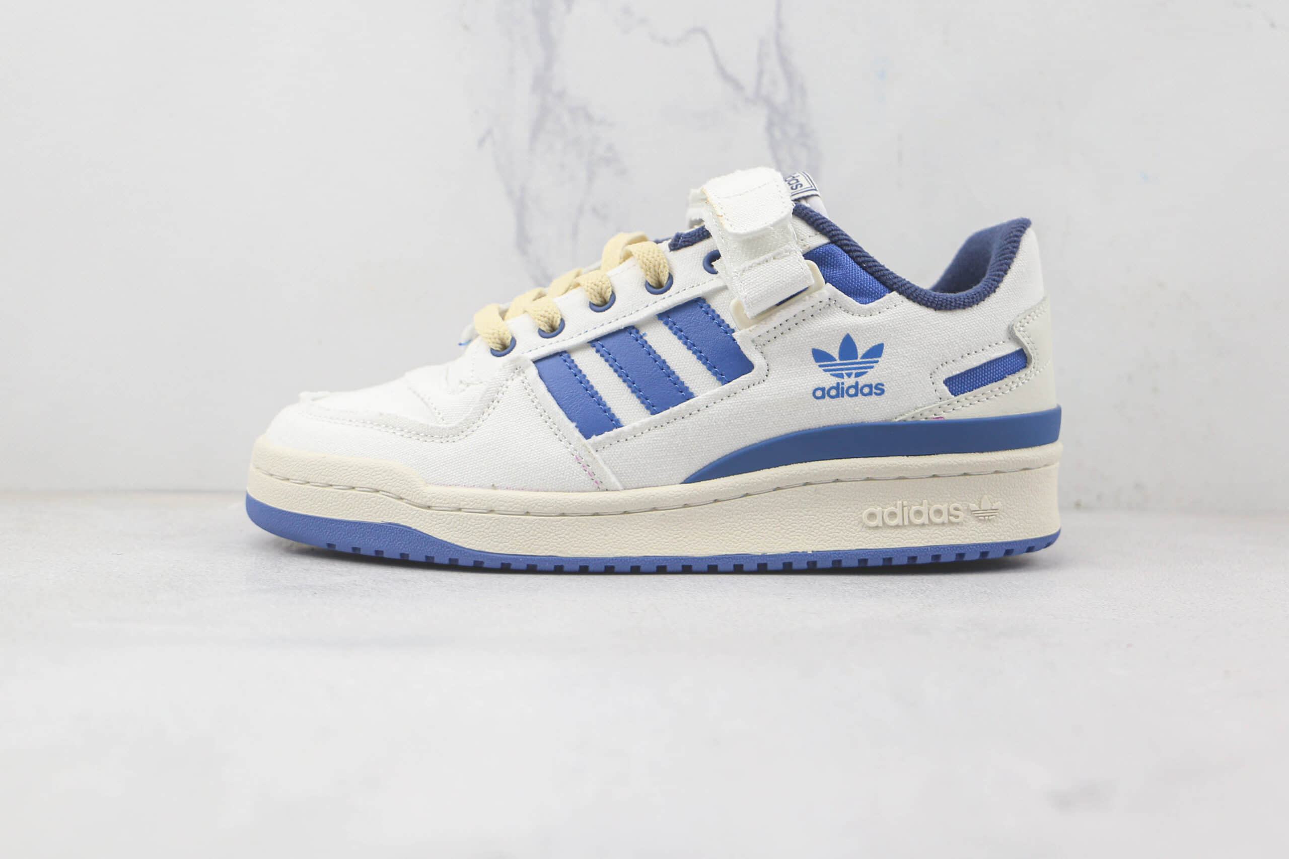 阿迪达斯Adidas originals Forum 84 low纯原版本白蓝色魔术贴低帮Forum84板鞋原楦头纸板打造 (ID:83896) - 图片1