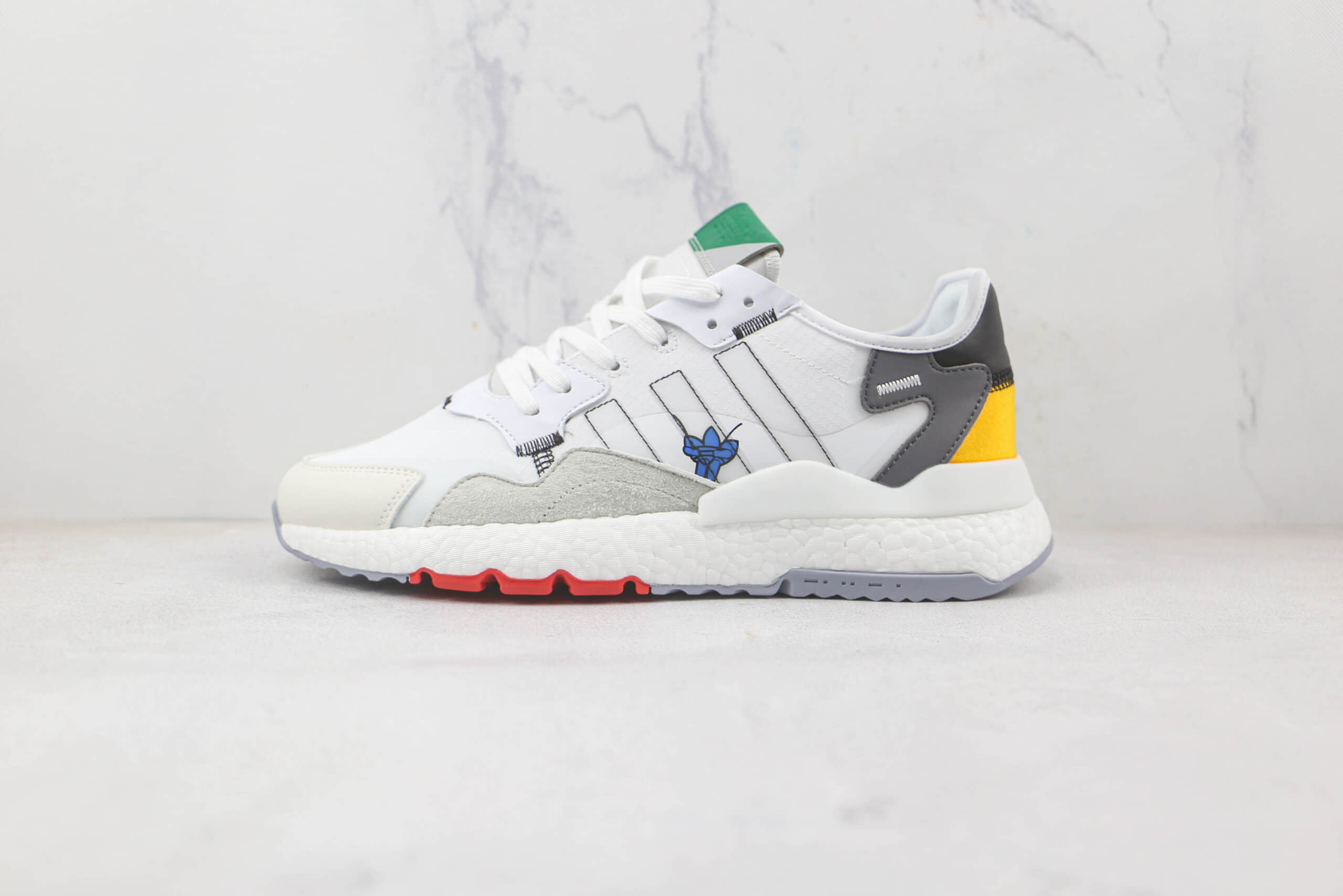 阿迪达斯Adidas Nite Jogger 2021 Boost纯原版本夜行者一代白色爆米花跑鞋原档案数据开发 (ID:84454) - 图片1