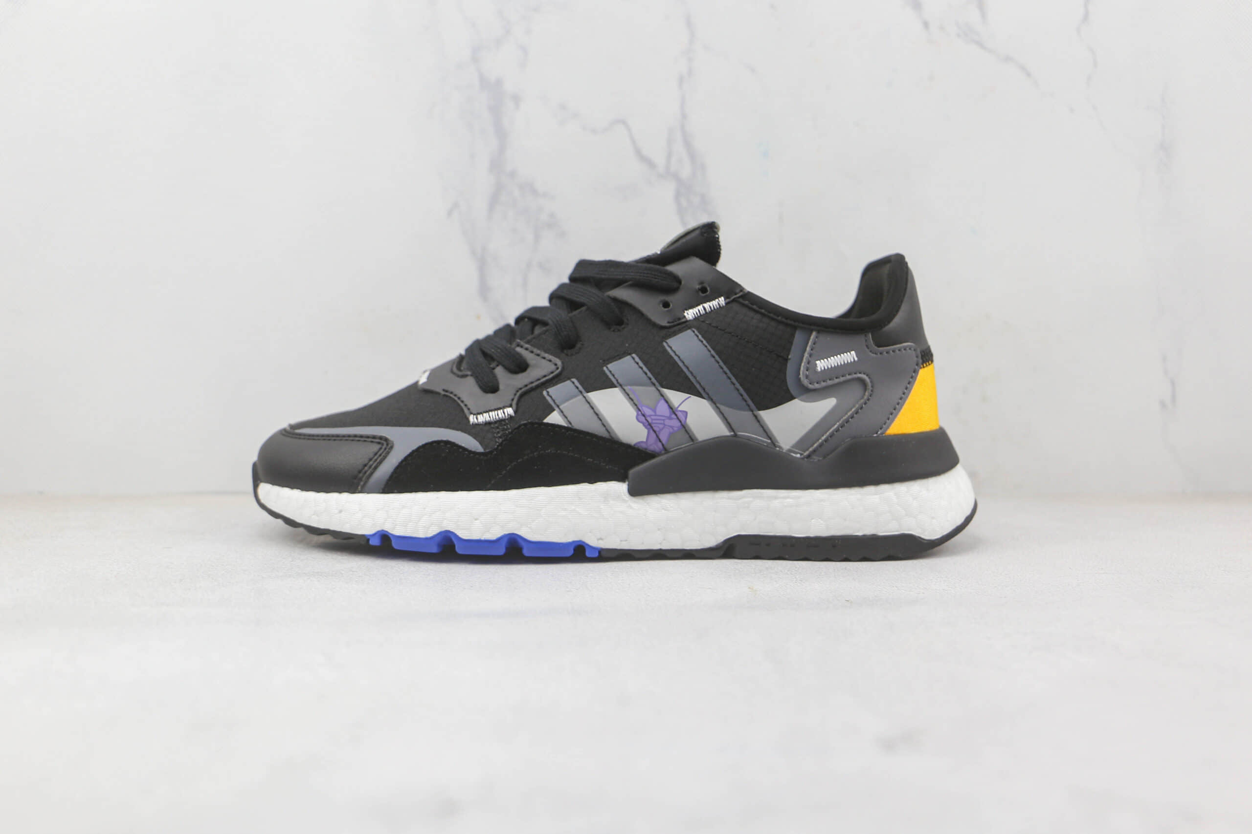 阿迪达斯Adidas Nite Jogger 2021 Boost纯原版本三叶草夜行者一代黑色爆米花跑鞋原档案数据开发 (ID:84571) - 图片1