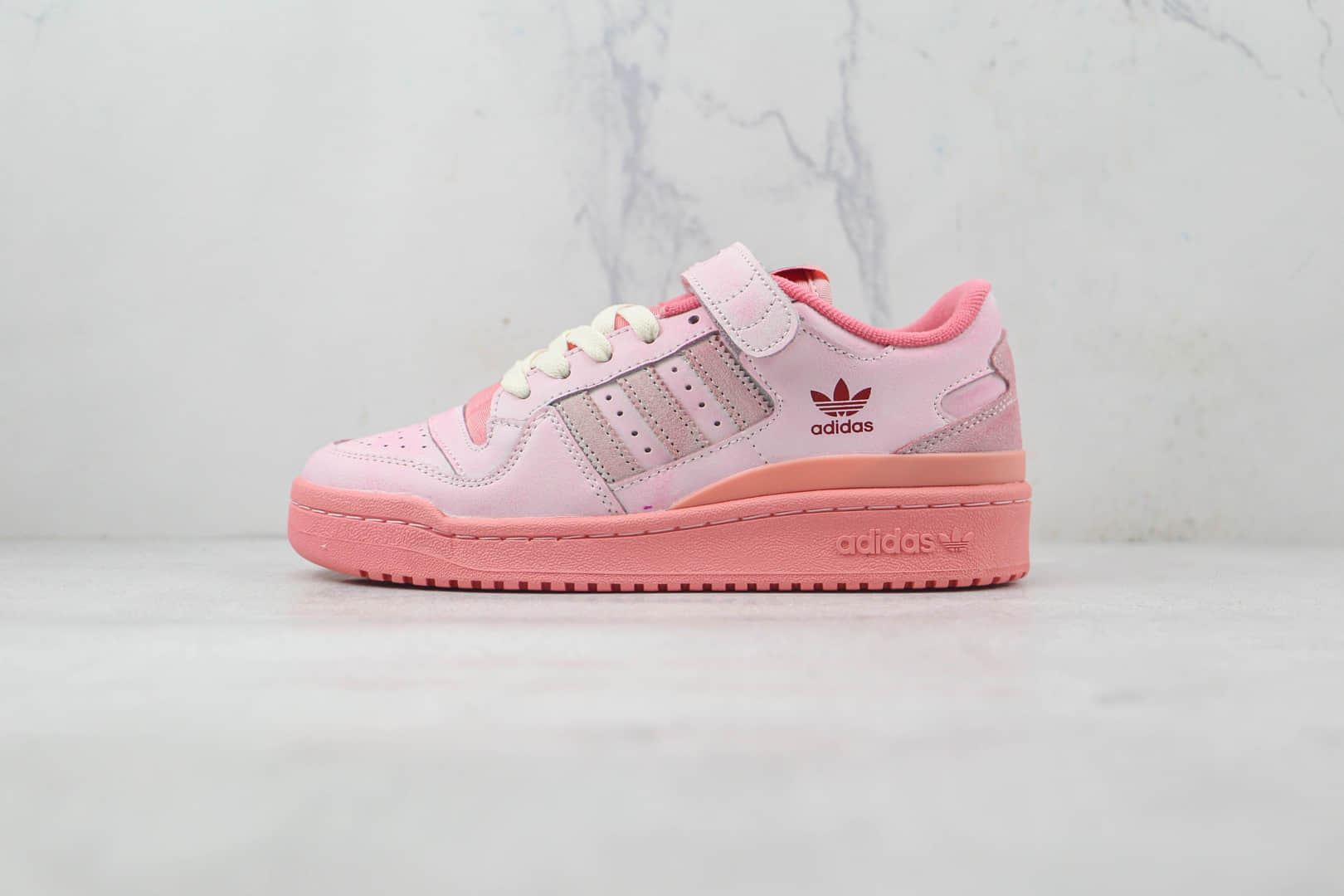 阿迪达斯Adidas originals Forum 84 low纯原版本粉红色Forum84复古板鞋原楦头纸板打造 (ID:86266) - 图片1
