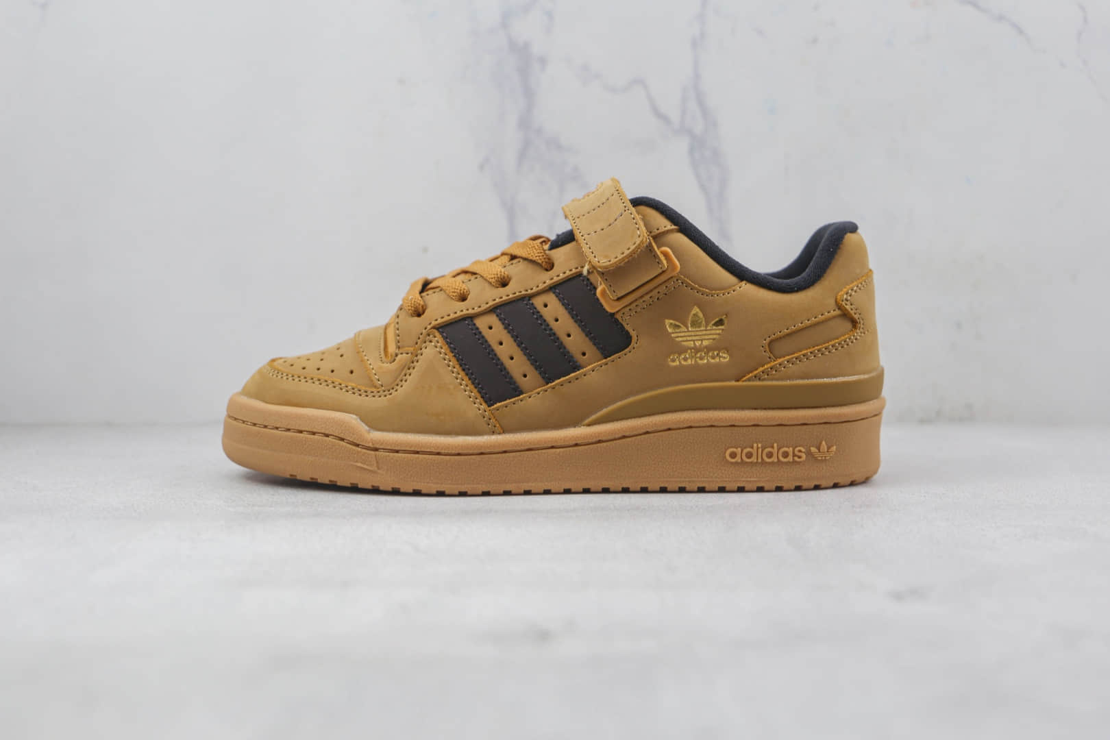 阿迪达斯Adidas originals Forum 84 low纯原复刻天花板Forum84魔术贴小麦色复古板鞋原盒原标 货号:GW6230