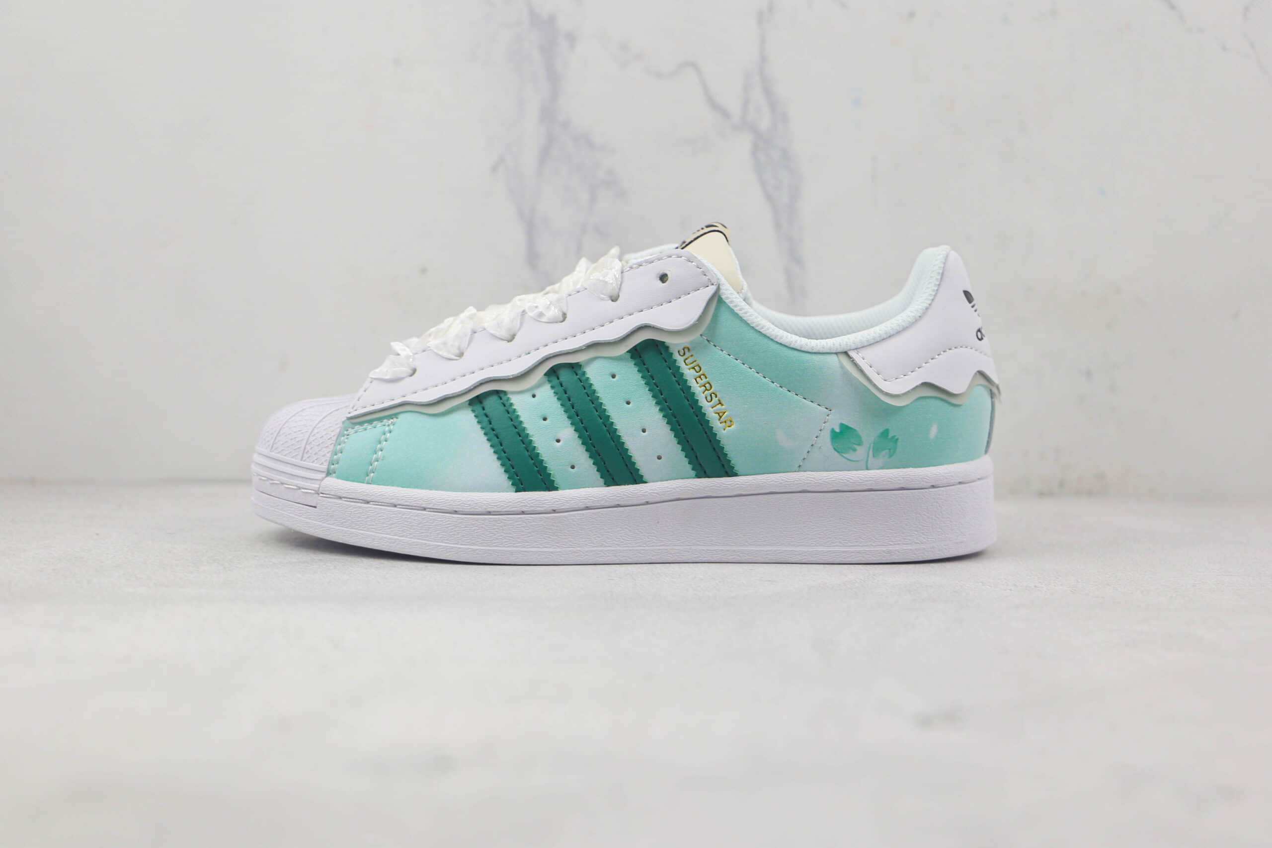 阿迪达斯adidas Originals Superstar莆田纯原复刻三叶草贝壳头樱花少女心奶油配色板鞋原鞋开模 (ID:86831) - 图片1