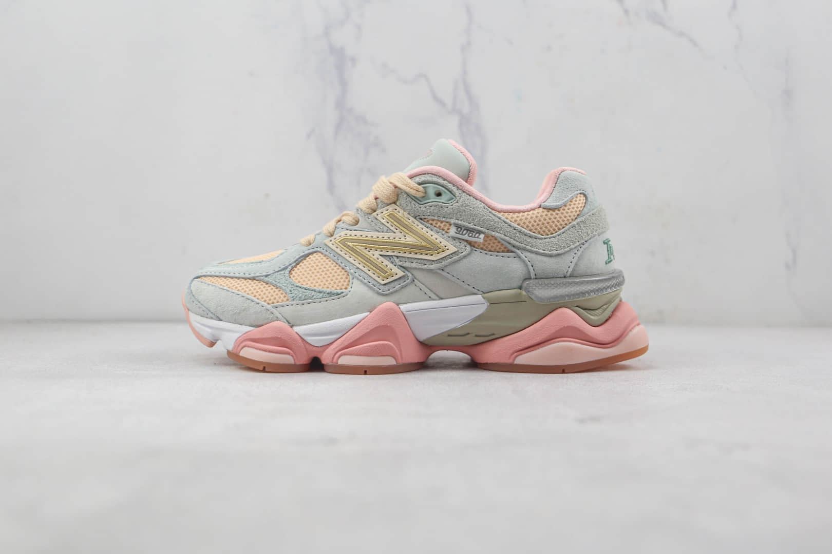 新百伦New Balance 9060 lnside Voices天花板纯原复刻版本灰粉色NB9060复古慢跑鞋原盒原标 (ID:86971) - 图片1