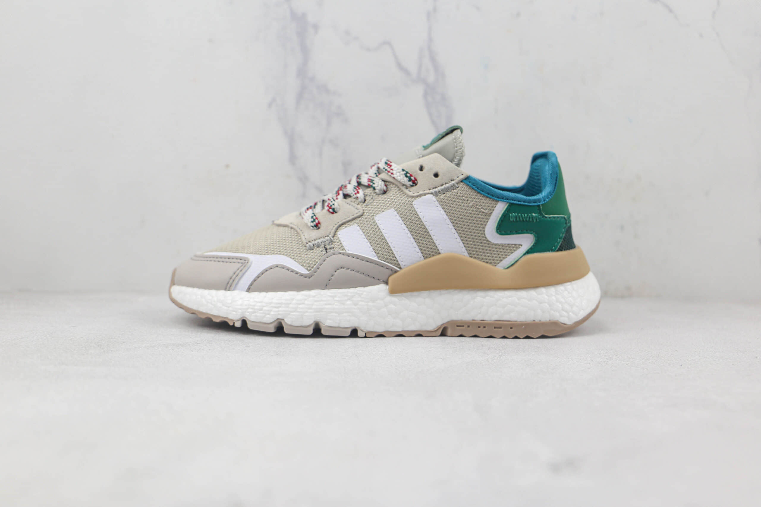阿迪达斯Adidas Nite Jogger 2021 Boost天花板纯原复刻三叶草夜行者一代卡其绿爆米花跑鞋原楦头纸板打造 (ID:87319) - 图片1