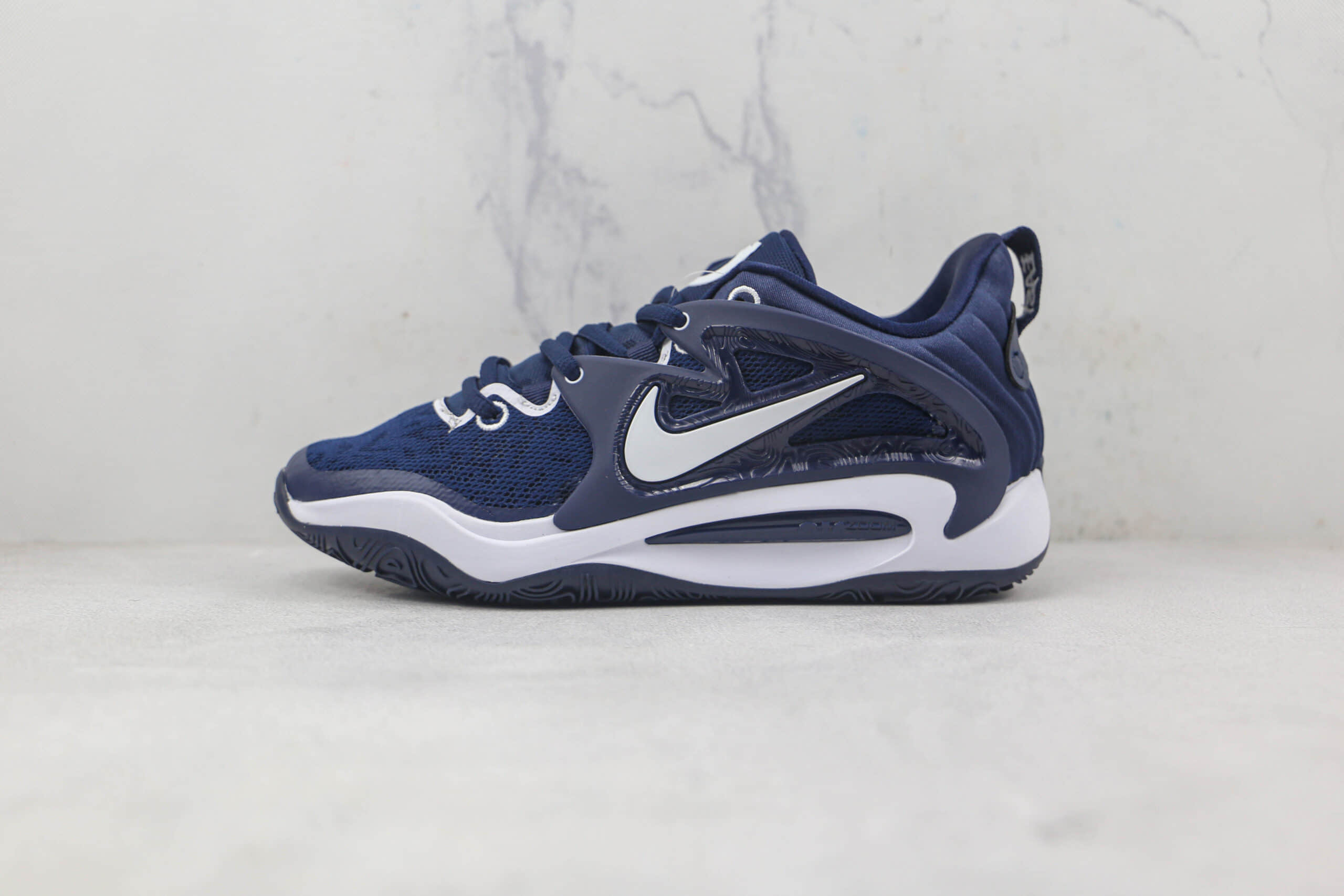 耐克Nike Zoom KD15莆田纯原复刻版本杜兰特15代黑白钩实战篮球鞋内置气垫原盒原标 (ID:87514) - 图片1