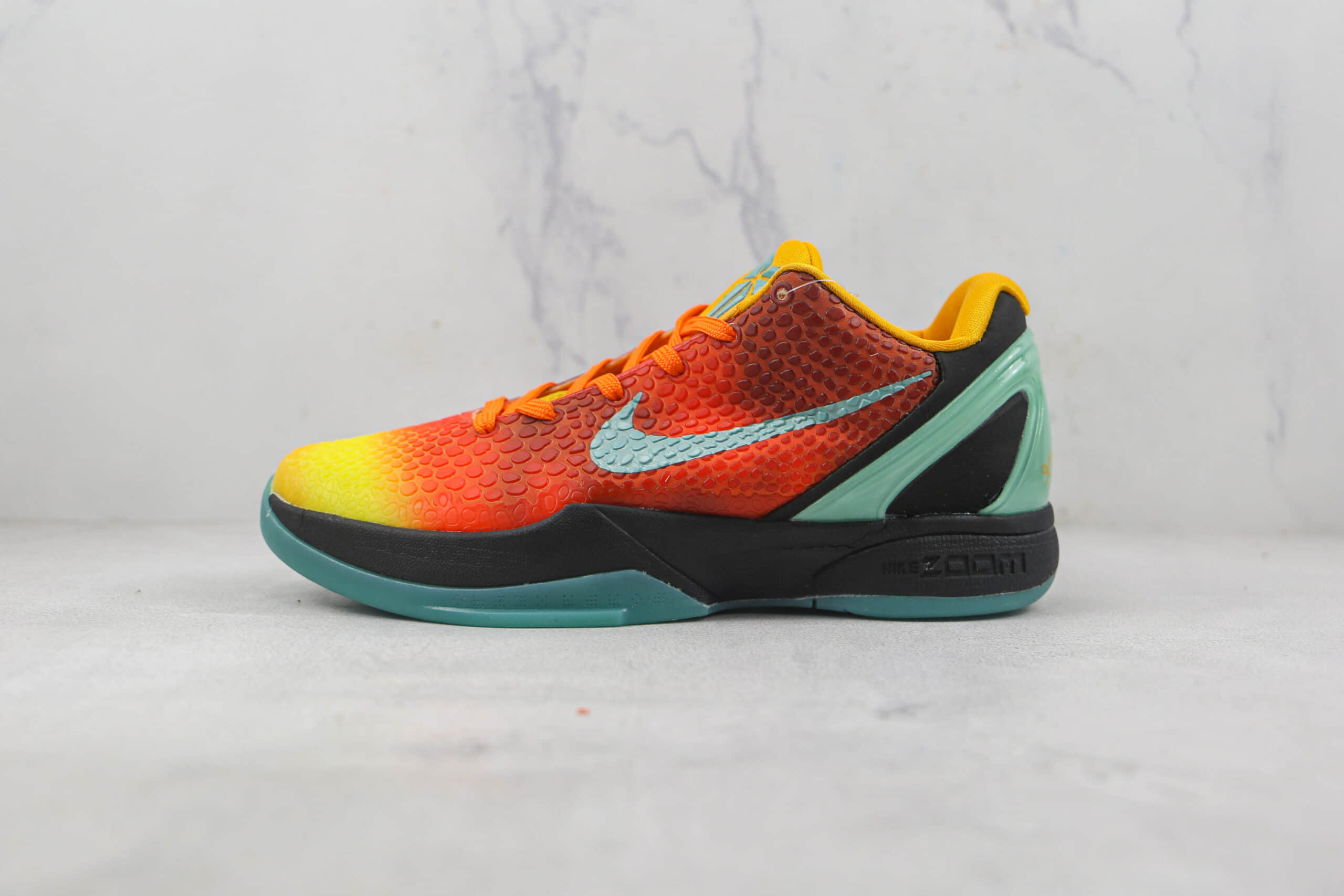 耐克Nike Zoom Kobe VI莆田纯原复刻版本科比6代火焰橙红波点鱼鳞纹配色篮球鞋支持实战 货号:CW2190-800