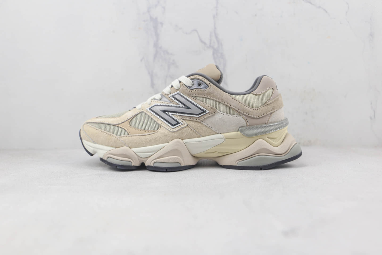新百伦New Balance 9060 Inside Voices x JF Joe Freshgoods联名款莆田纯原复刻版本NB9060复古灰粉色老爹风跑步鞋原盒原标 (ID:88205) - 图片1