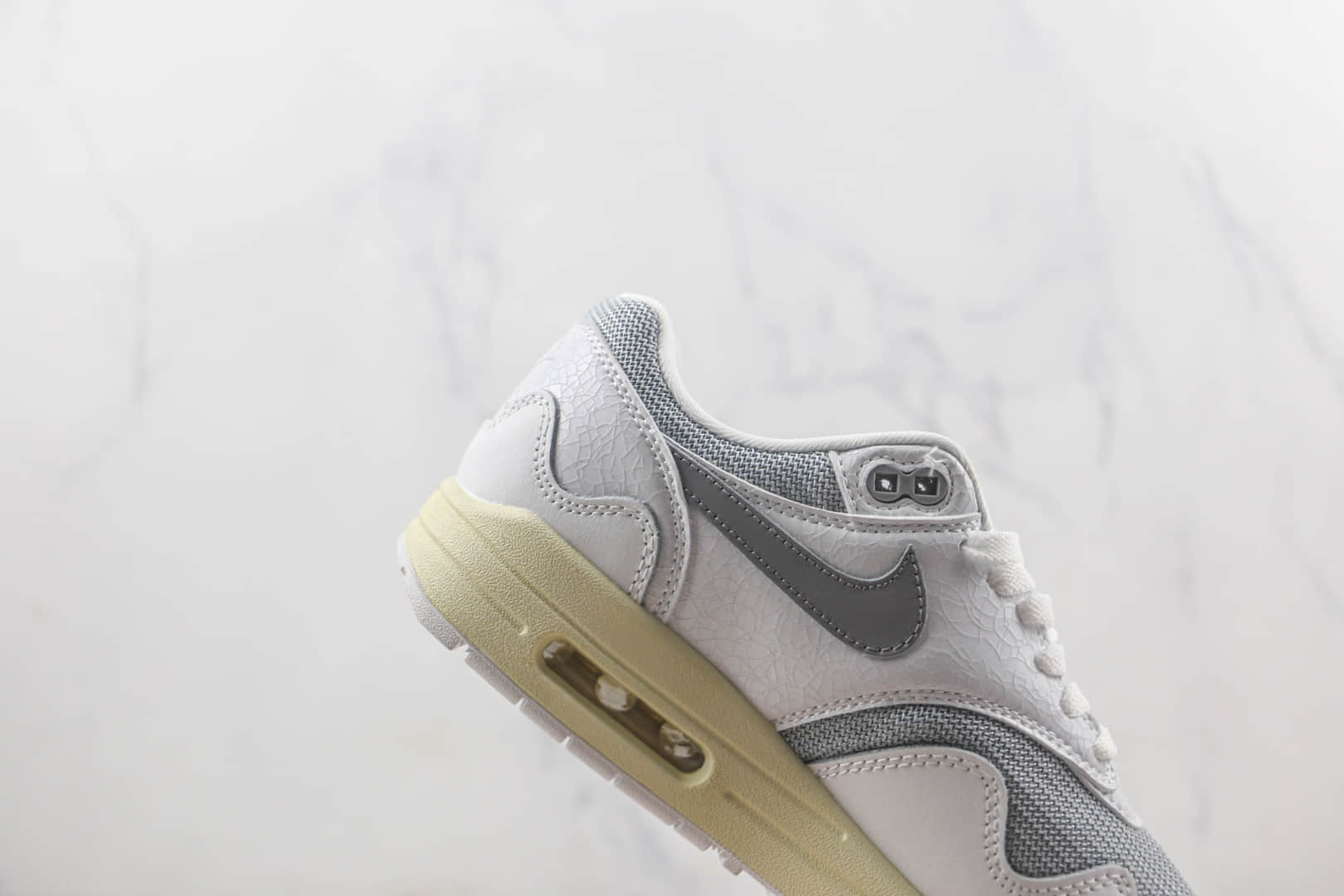 耐克Patta x Nike Air Max 1 “Monarch”联名款莆田纯原复刻版本Max1白色波敏感内容纹复古气垫跑鞋原档案数据开发 货号：DQ0299-100