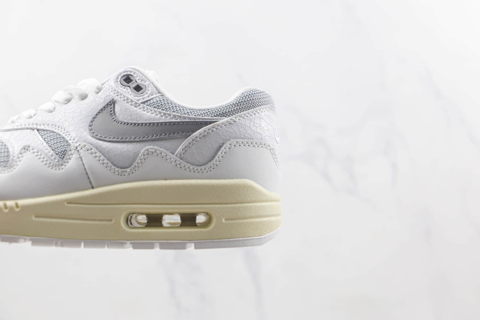 耐克Patta x Nike Air Max 1 “Monarch”联名款莆田纯原复刻版本Max1白色波敏感内容纹复古气垫跑鞋原档案数据开发 货号：DQ0299-100