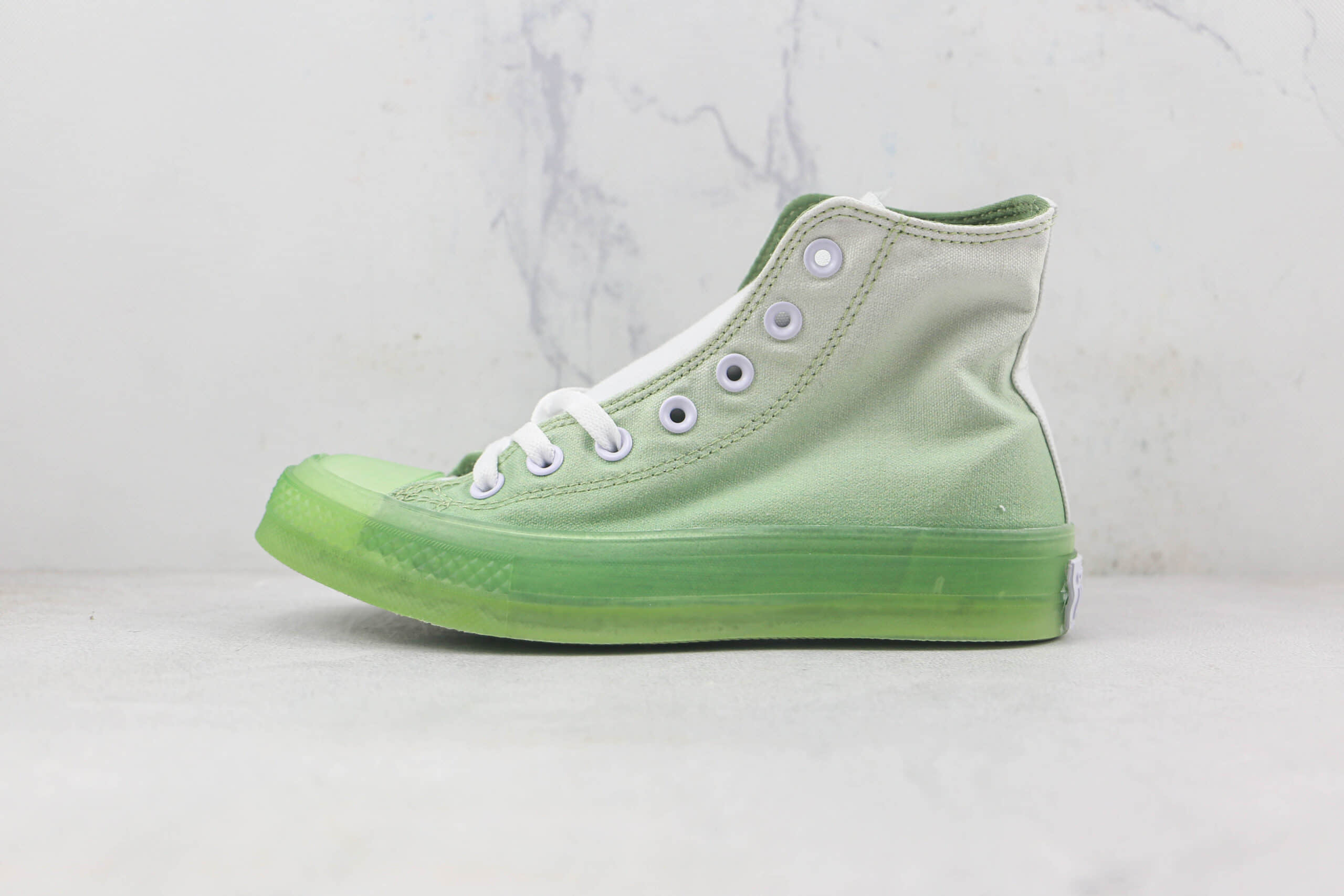 匡威Converse All Star莆田天花板纯原复刻版本CX系列渐变抹茶绿果冻帆布鞋原鞋开模一比一打造 (ID:88750) - 图片1
