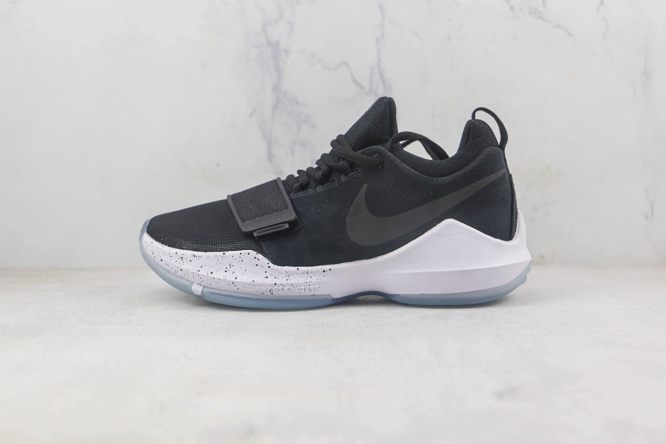 耐克Nike PG1 EP莆田纯原复刻版本保罗乔治黑白黑钩实战篮球鞋原楦头纸板打造 (ID:89117) - 图片1