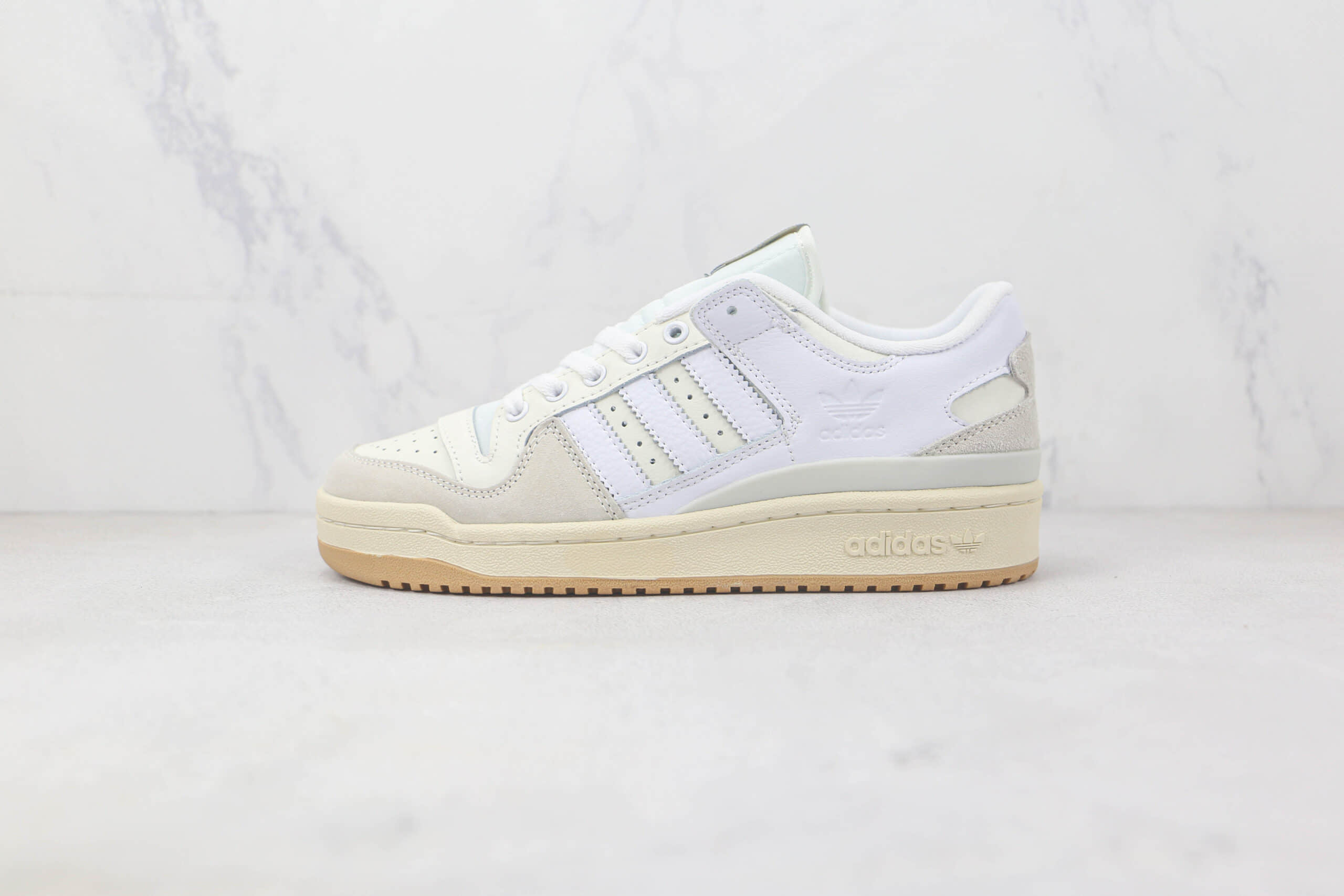 阿迪达斯Adidas Originals Forum 84 Low纯原版本米色Forum84复古板鞋 阿迪达斯Forum84复古球鞋 (ID:89997) - 图片1