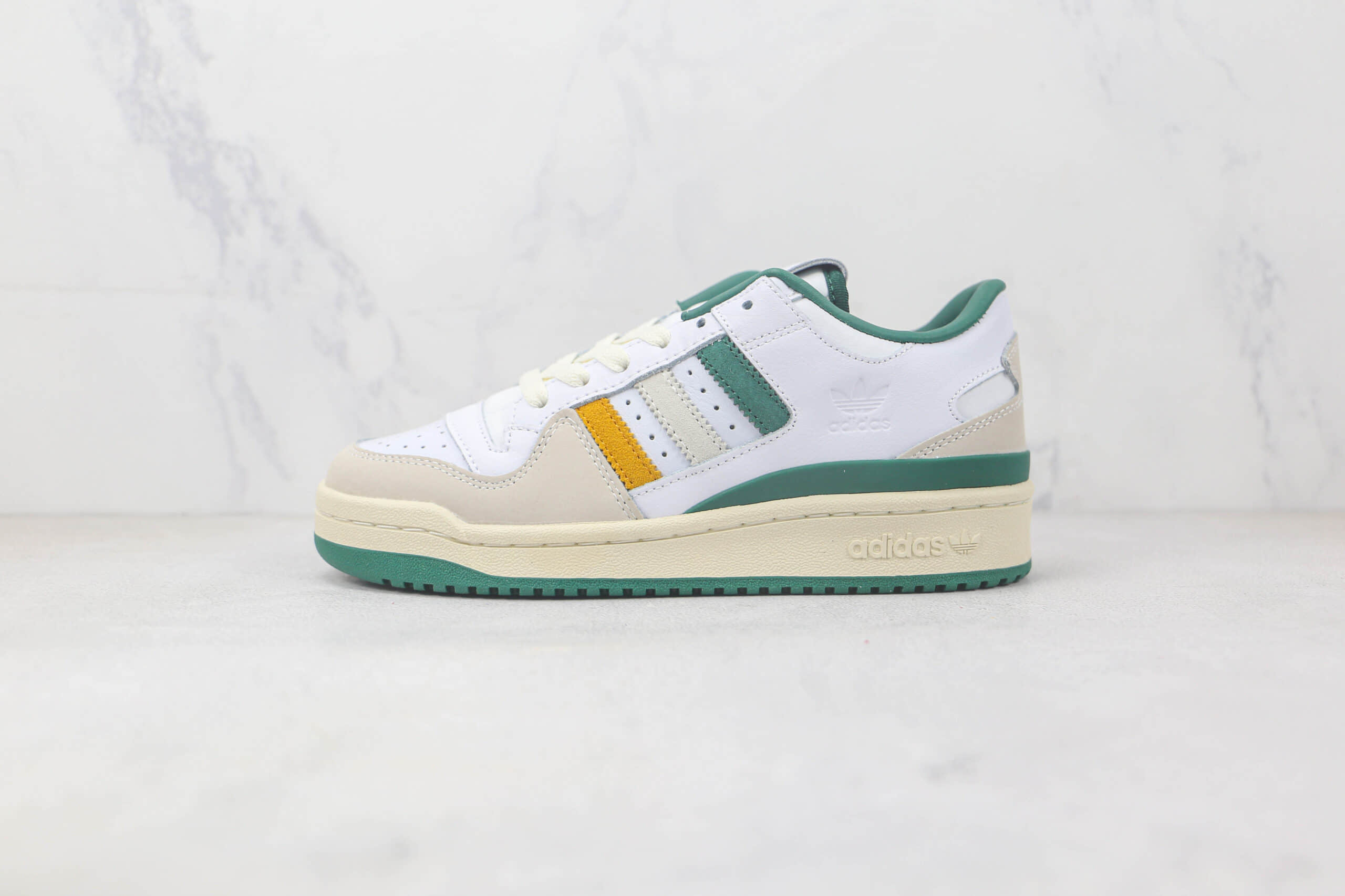 阿迪达斯Adidas originals Forum 84 low纯原版本Forum84白绿色复古板鞋 阿迪达斯Forum84复古球鞋 (ID:90057) - 图片1