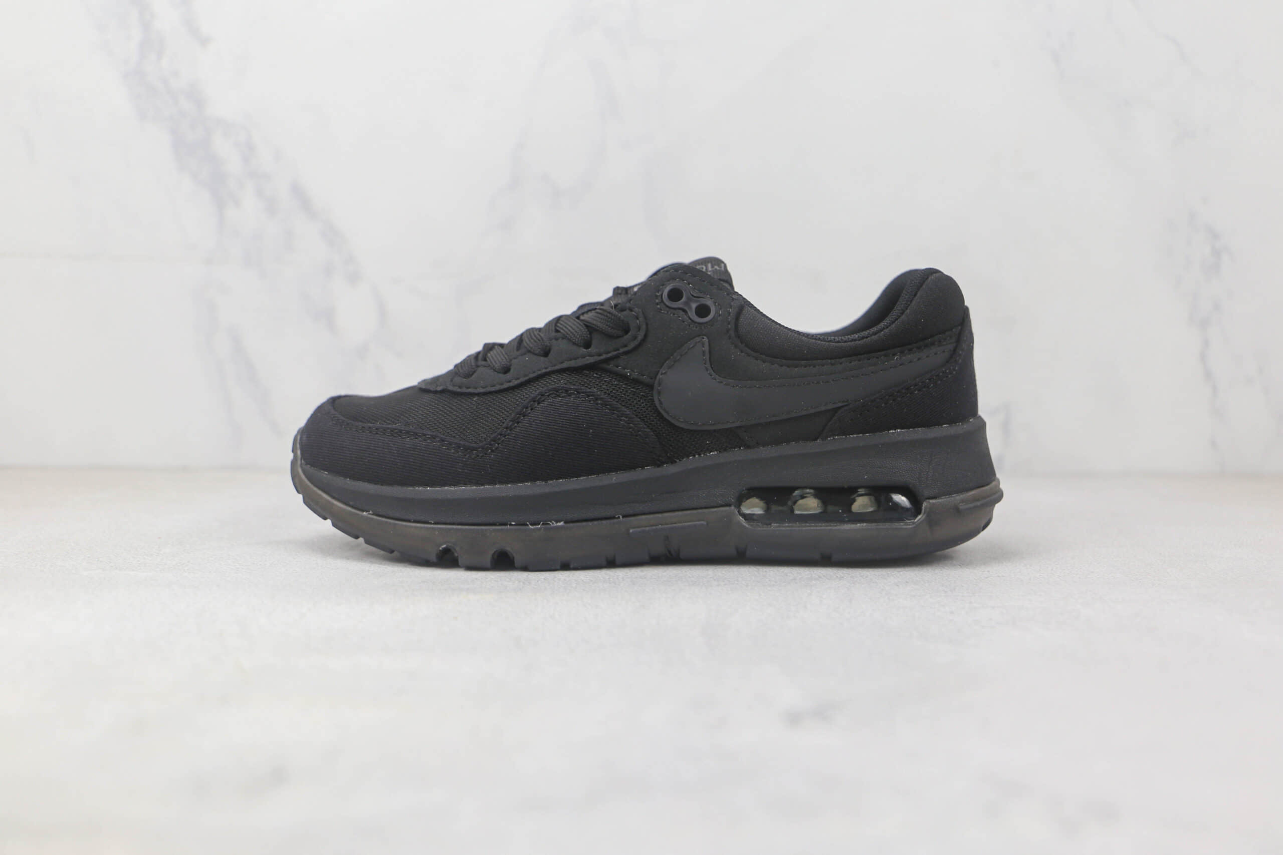 耐克Nike Air Max MOtif纯原版本Motif系列黑色休闲跑步鞋 耐克可回收材料复古气垫鞋 货号:DH4801-003