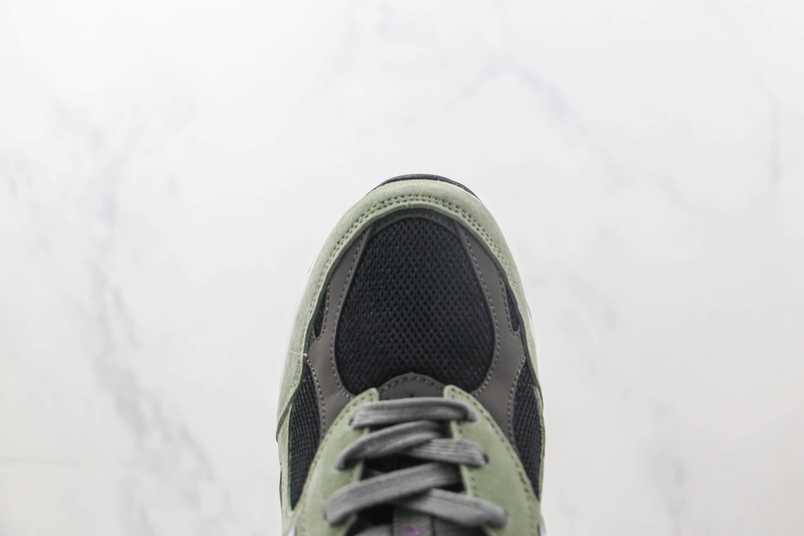 新百伦New Balance 990纯原版本NB990白绿紫色复古老爹鞋 新百伦NB990V3复古慢跑鞋 货号:M990TC3