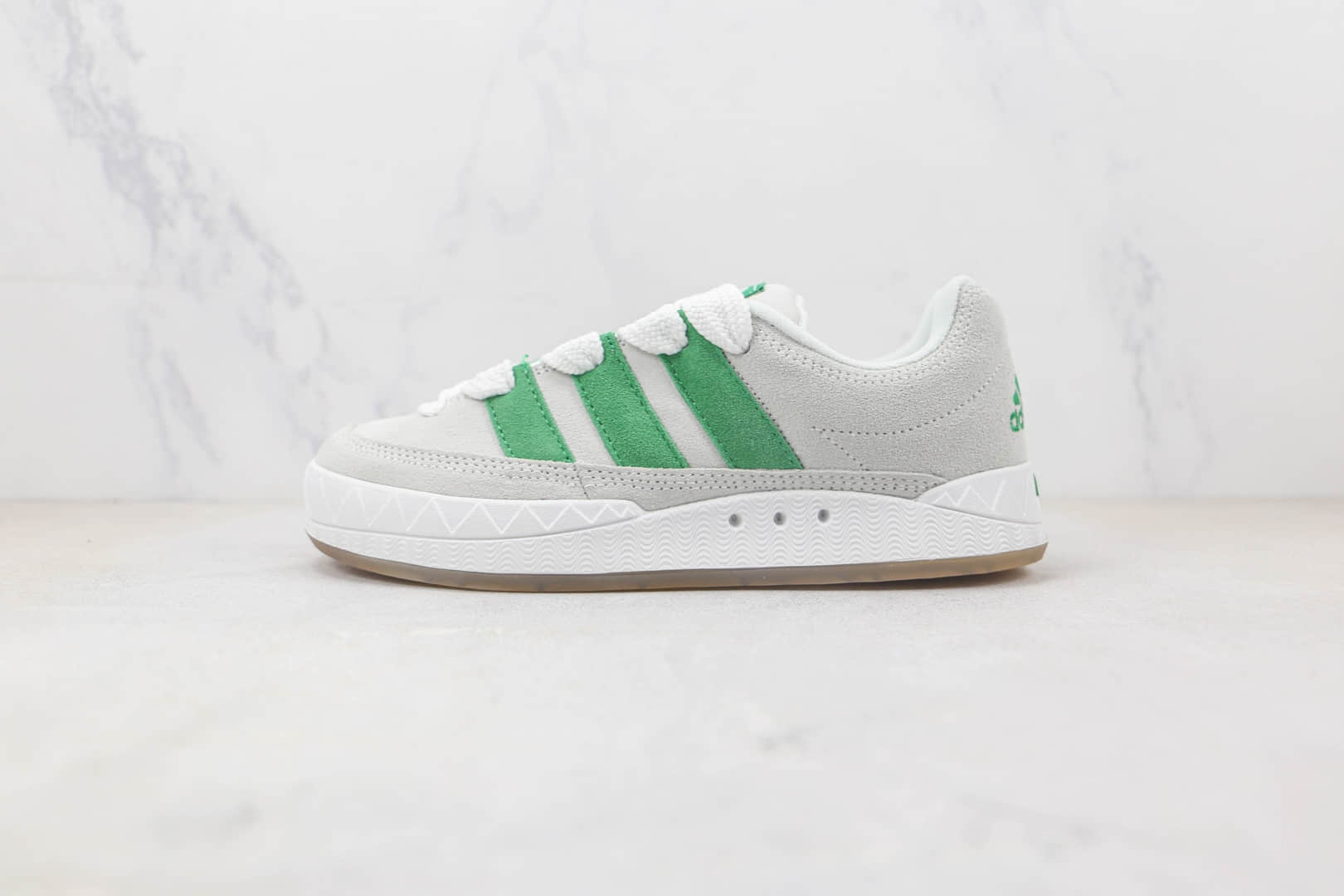 阿迪达斯 Adidas ADIMATIC纯原版本灰绿色三叶草复古慢跑鞋 阿迪达斯三叶草系列板鞋 (ID:91086) - 图片1