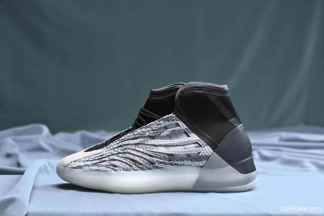 阿迪达斯adidas YEEZY Boost Basketball Quantum纯原版本椰子爆米花中底高帮针织休闲运动篮球鞋量子斑马灰碳黑3M (ID:9237) - 图片1