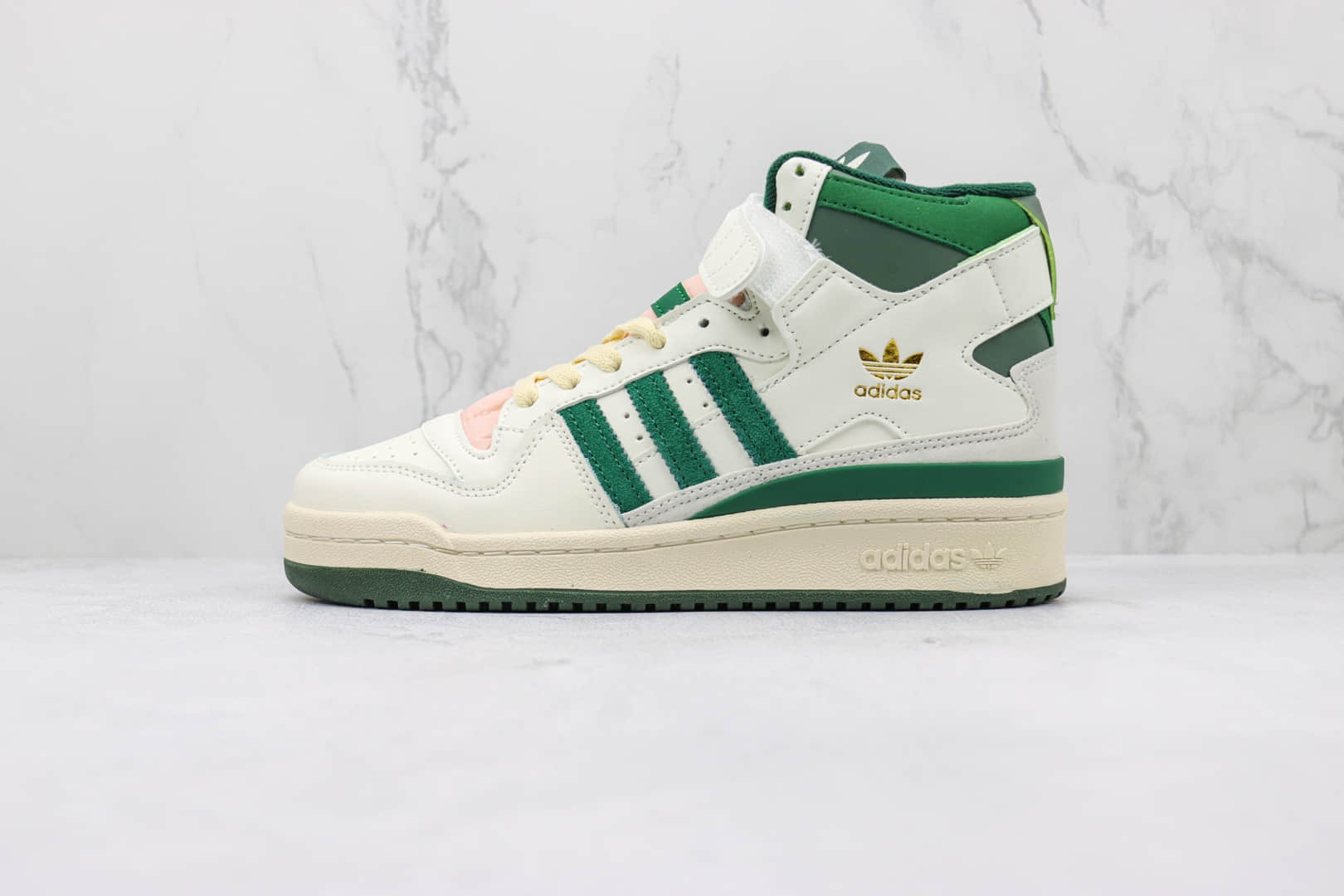 阿迪达斯Adidas Forum 84 High纯原版本高帮Forum84白绿色板鞋 阿迪达斯校园板鞋 货号:GW2203