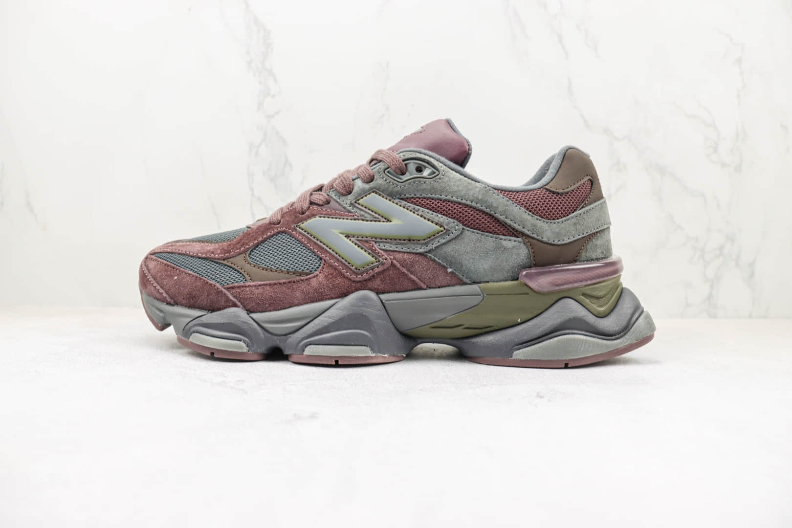 新百伦New Balance NB9060 x Joe Freshgoods联名款纯原版本NB9060灰酒红色复古慢跑鞋 莆田天花板NB9060老爹鞋 (ID:94831) - 图片1