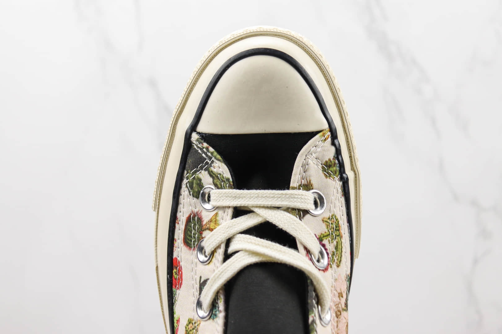 匡威Converse 1970s公司级版本高帮仙人掌印花元素蓝底硫化板鞋 天花板匡威帆布鞋 货号:A00653C