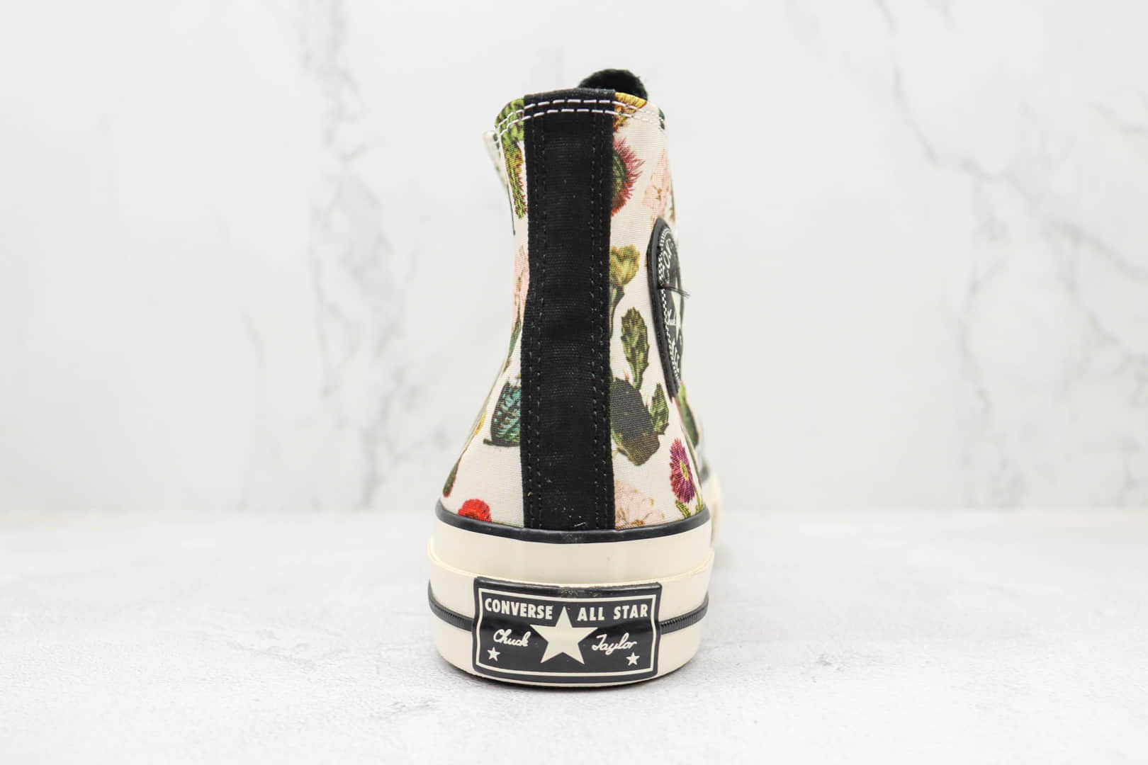 匡威Converse 1970s公司级版本高帮仙人掌印花元素蓝底硫化板鞋 天花板匡威帆布鞋 货号:A00653C