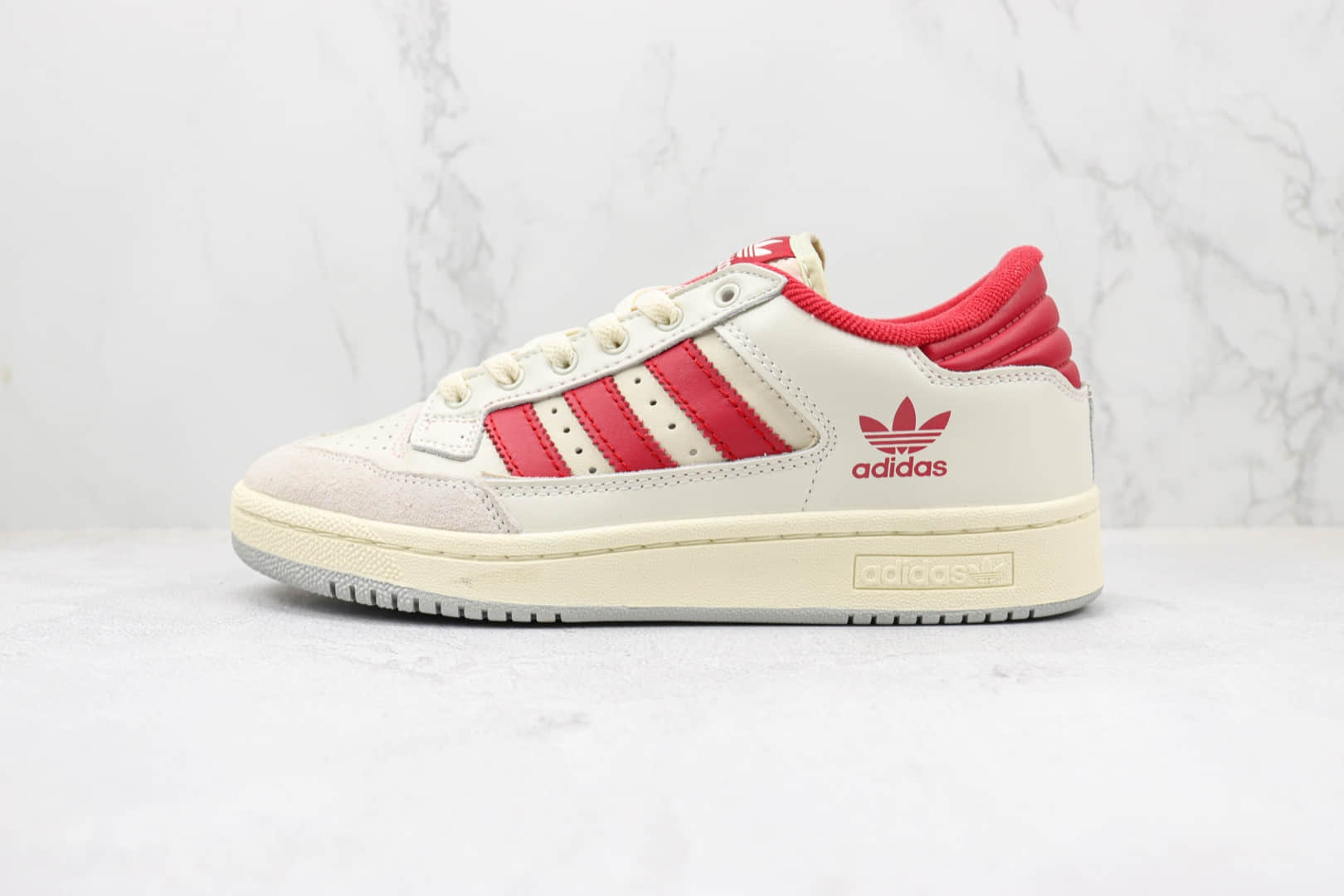 阿迪达斯Adidas Centennial 85 Low纯原版本白红色复古板鞋 莆田阿迪达斯复古篮球鞋 (ID:95048) - 图片1