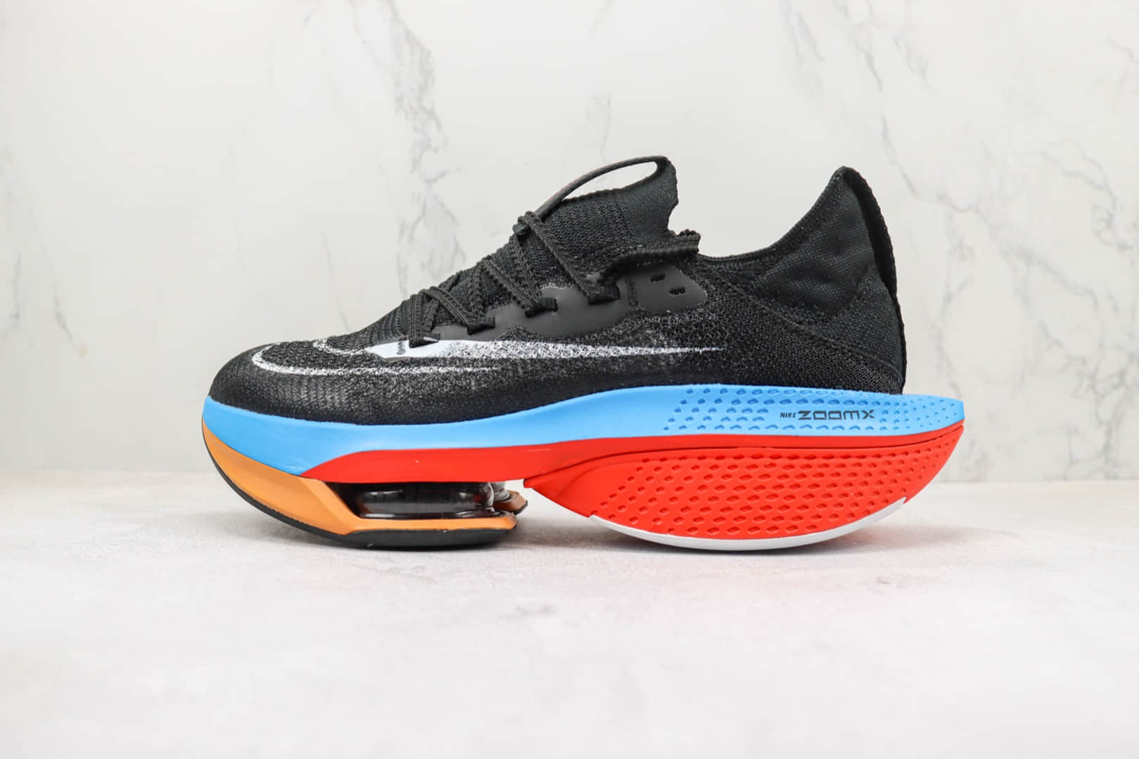 耐克Nike Air Zoom Alphafly NEXT% 2纯原版本马拉松2.0公路竞速黑蓝橙色跑步鞋 耐克马拉松慢跑鞋 (ID:95317) - 图片1