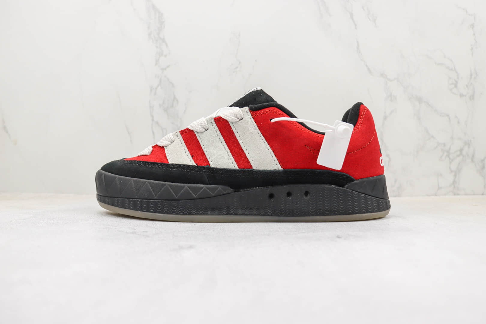 阿迪达斯adidas Adimatic Jamal smith纯原版本鲨鱼酒红色复古面包鞋 莆田阿迪达斯货源 (ID:95410) - 图片1