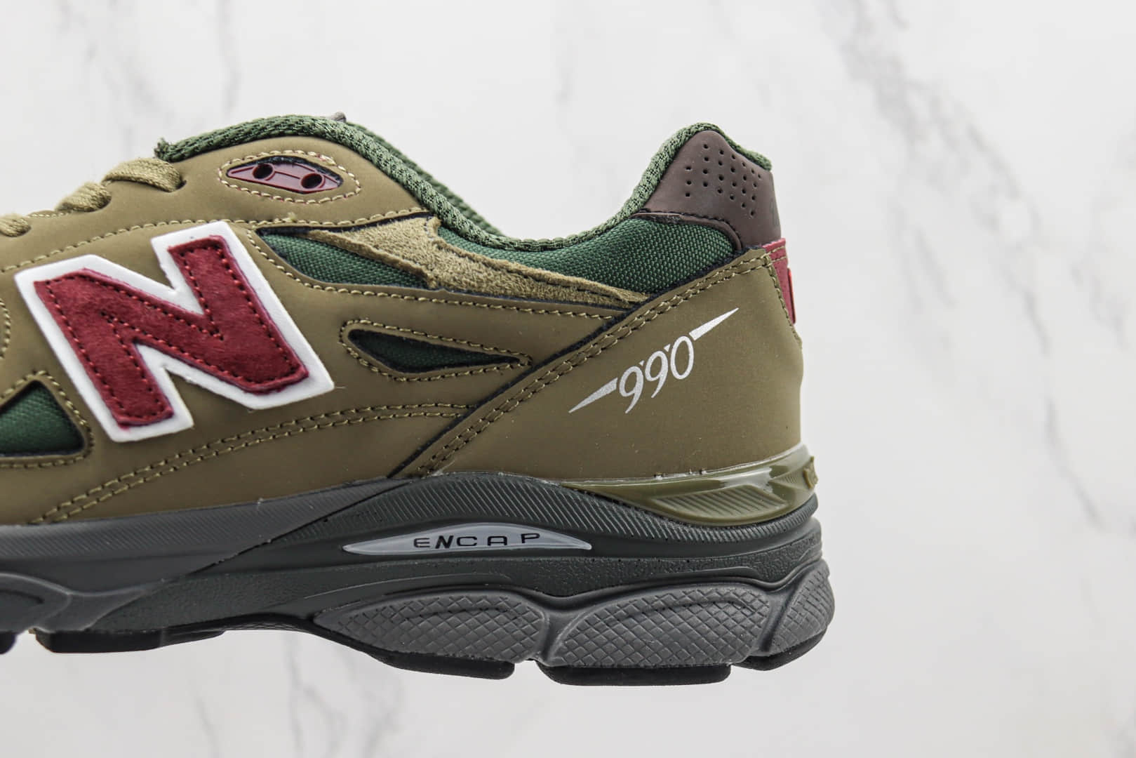 新百伦New Balance 990V3纯原版本美产NB990V3军绿色复古老爹鞋 莆田天花板NB老爹鞋 货号:M990GP3