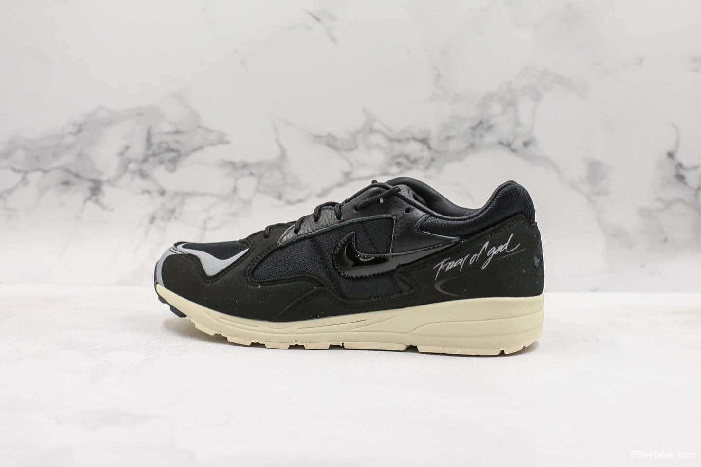 耐克Fear of God x Nike Air Skylon 2 White Black恐惧上帝再度FOG联名公司级版本天龙二代复古百搭休闲运动慢跑鞋 (ID:9589) - 图片1
