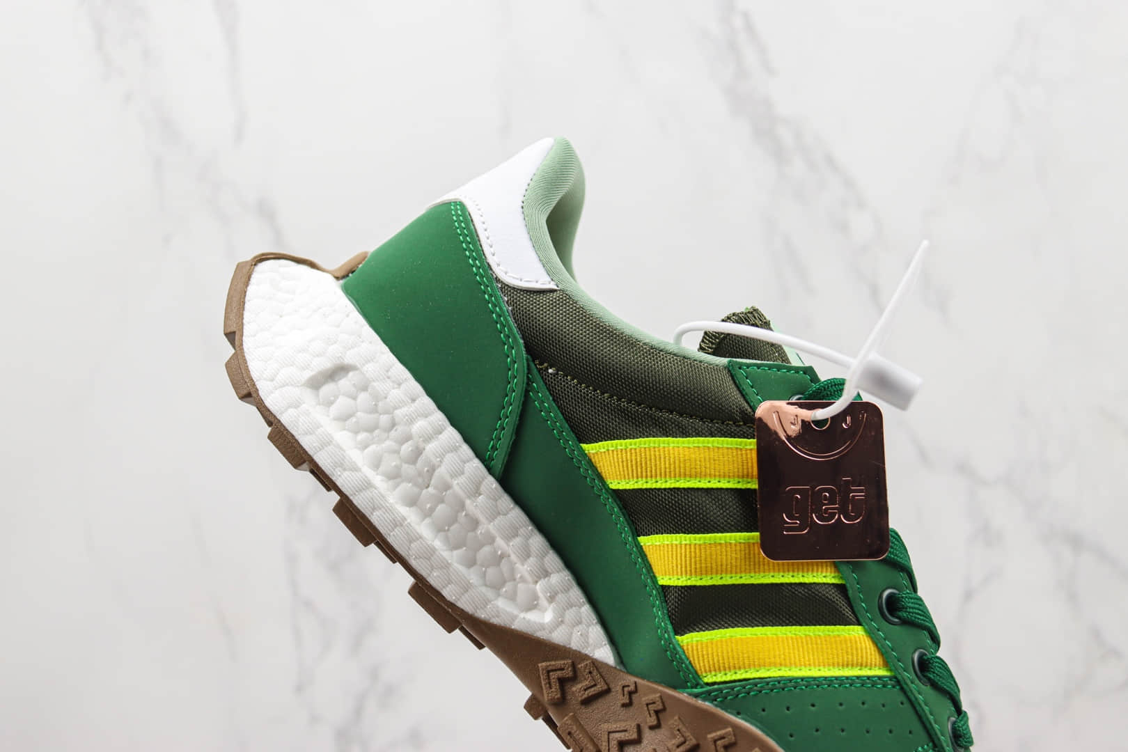 阿迪达斯adidas Retropy Boost E5 W.R.P纯原版本E5二代绿敏感内容复古慢跑鞋 莆田阿迪达斯货源 货号：HP2192