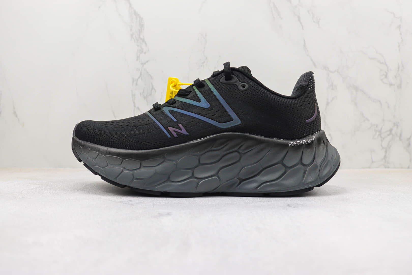 新百伦New Balance Fresh Foam x More V4纯原版本黑蓝色厚底跑鞋 莆田新百伦货源 (ID:95990) - 图片1